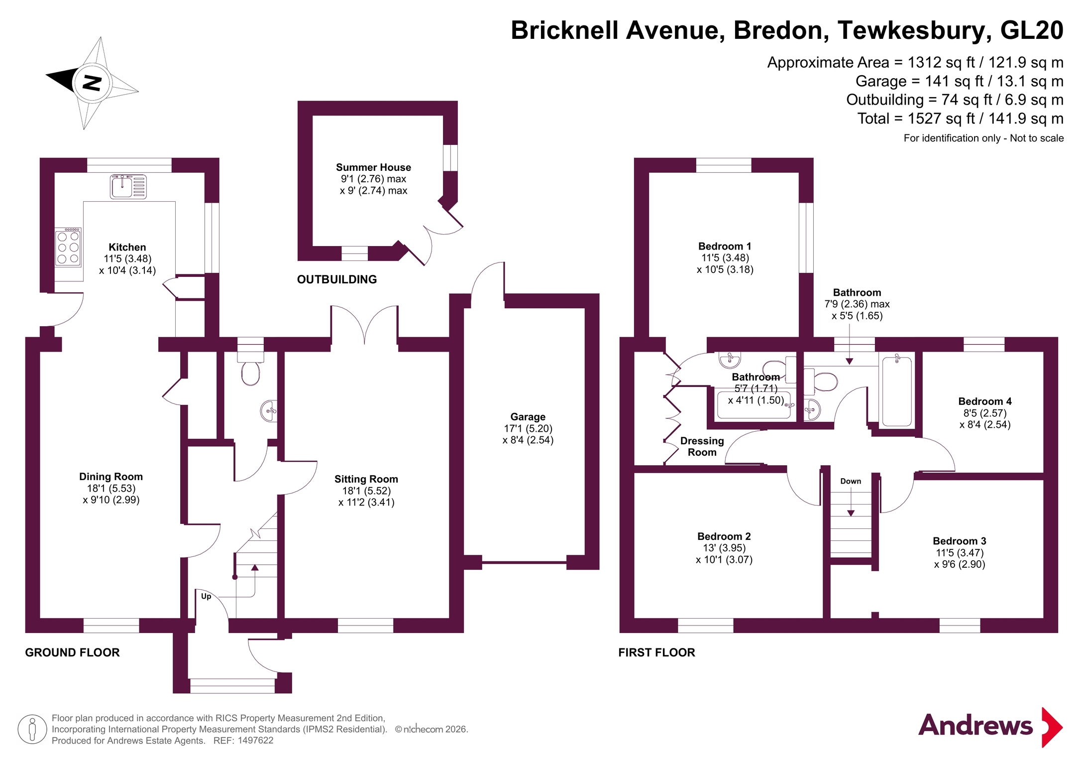 10, Bricknell Avenue, Tewkesbury floorplan
