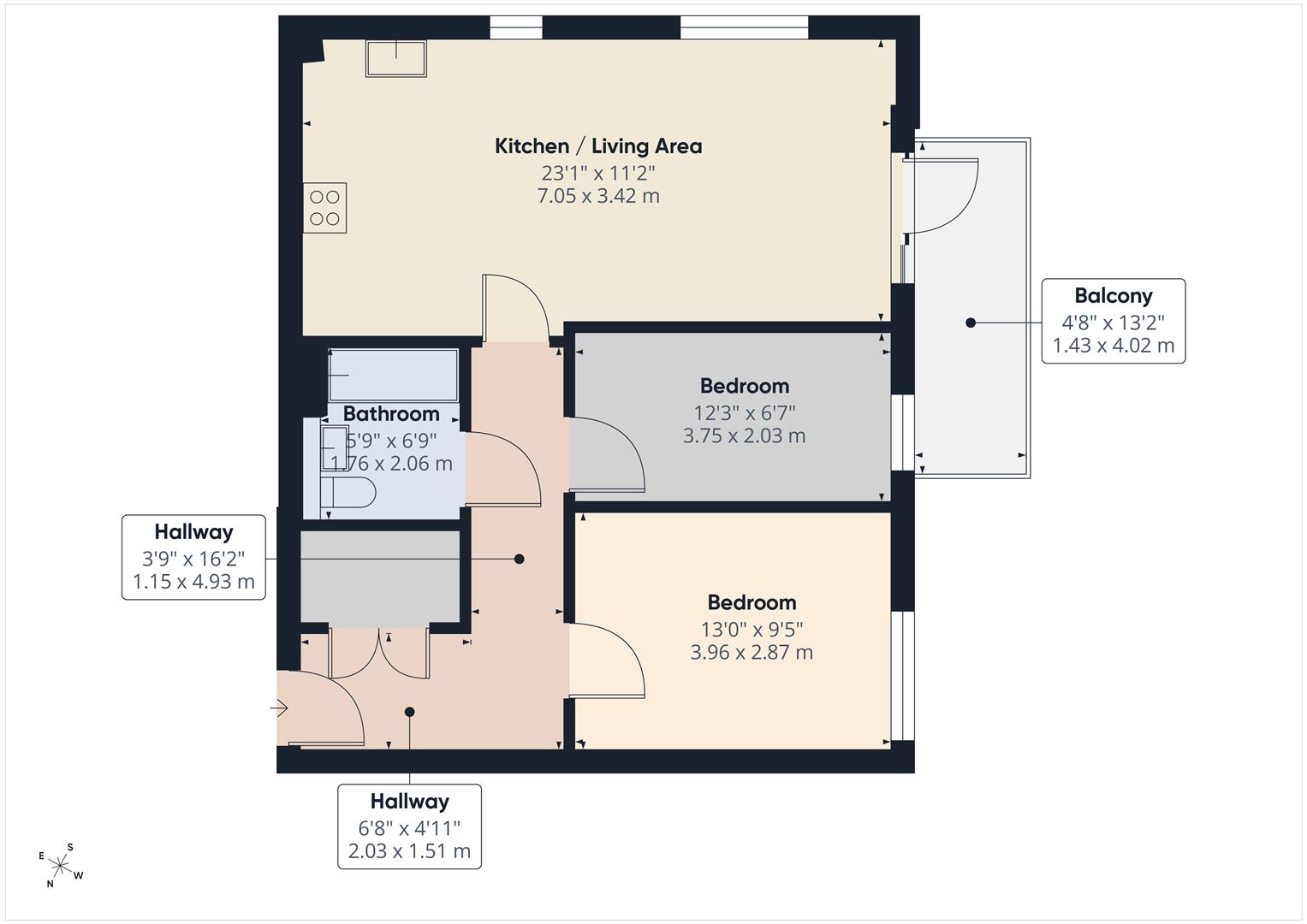 Flat 11 merstham house, 3, Iron Railway Close, Coulsdon floorplan