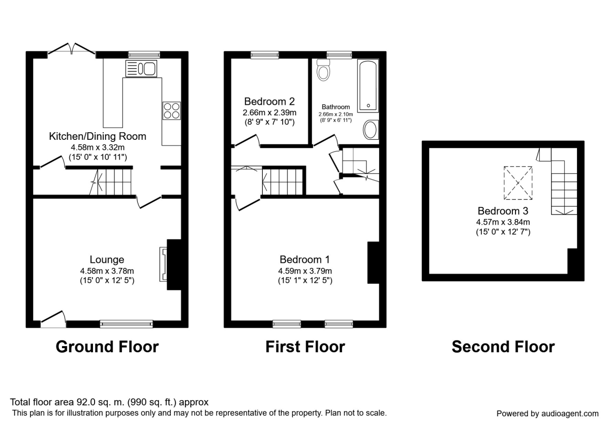 Wigan Lane, Coppull, Chorley, Lancashire PR7, 2 bedroom terraced house