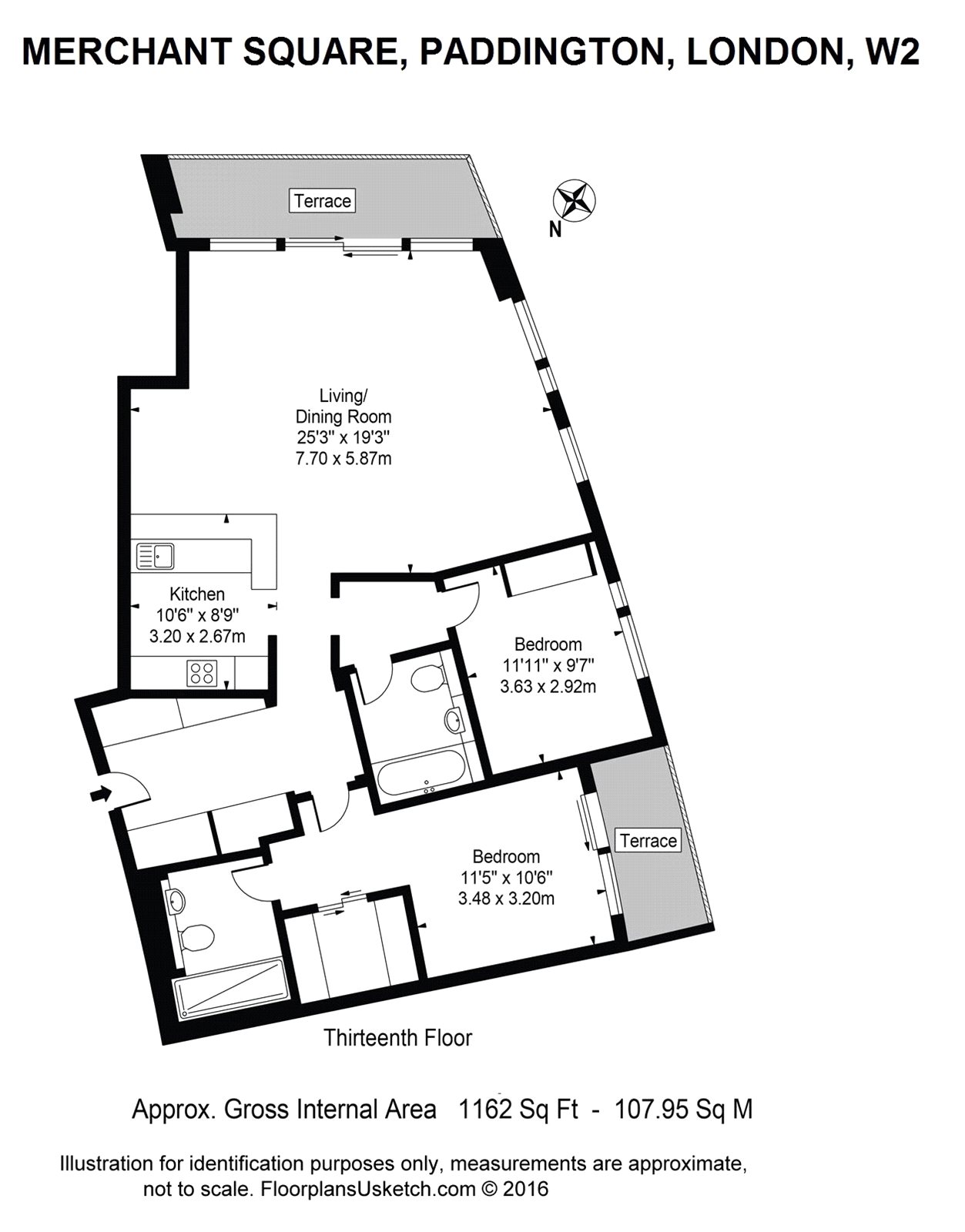 2 Bedrooms Flat to rent in 3 Merchant Square, Paddington, London W2