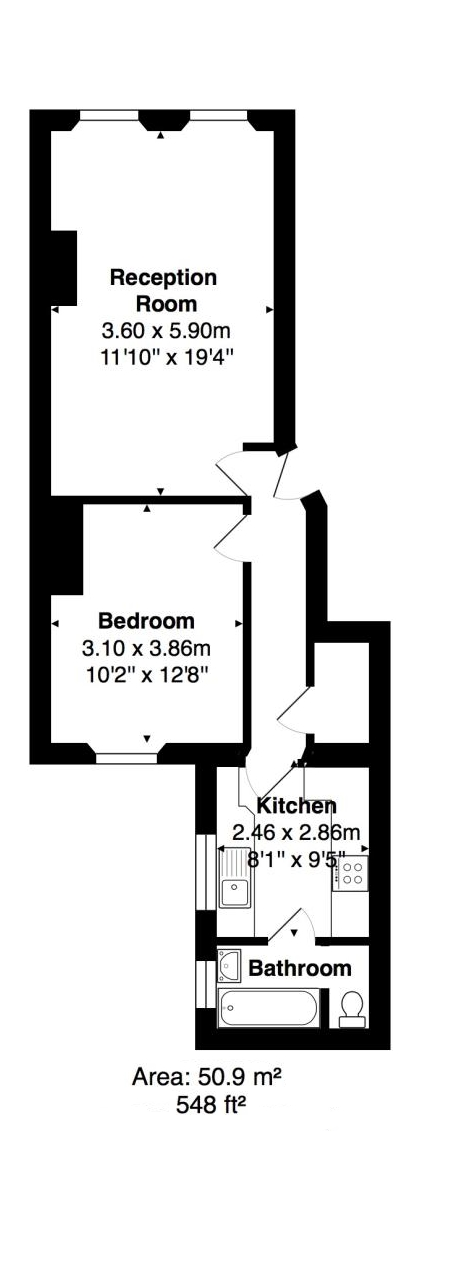 1 Bedrooms Flat for sale in Portland Place, Brighton BN2