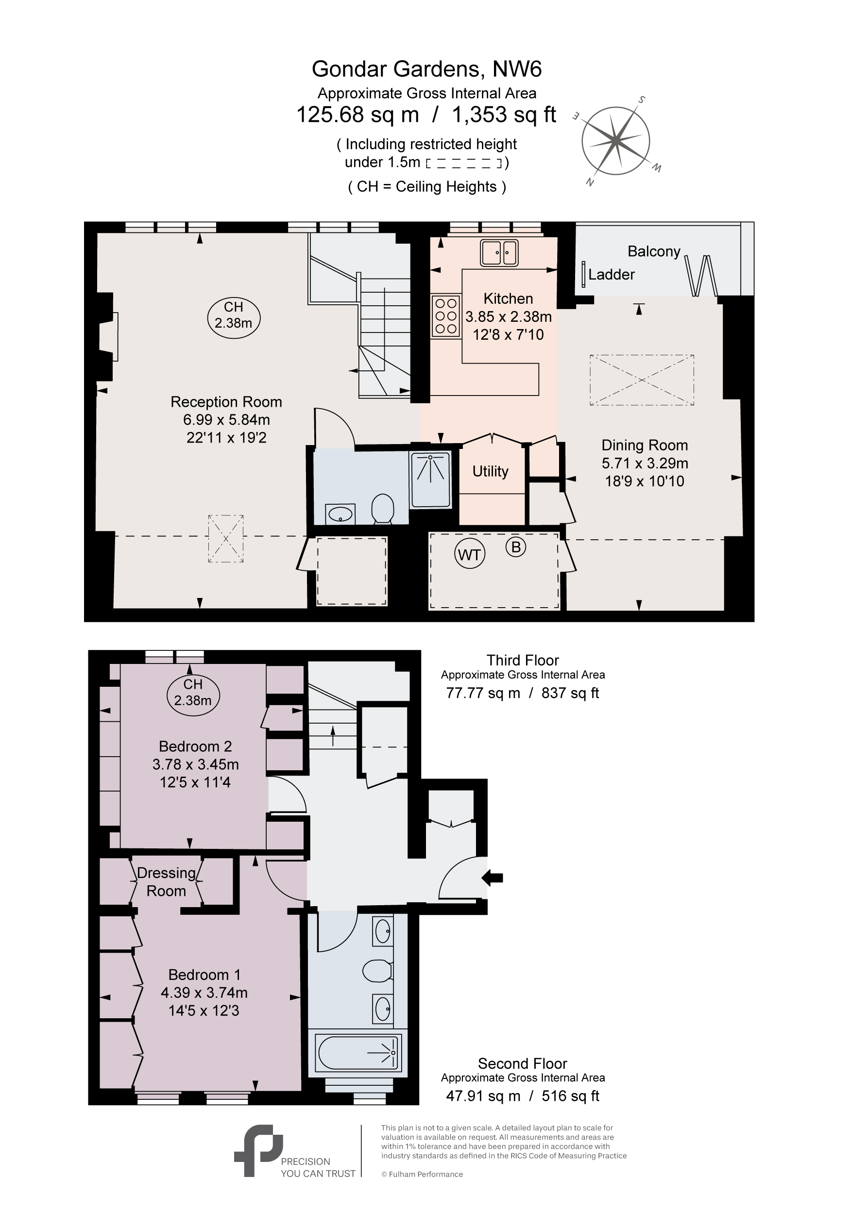 Flat H, 32-34, Gondar Gardens, London floorplan