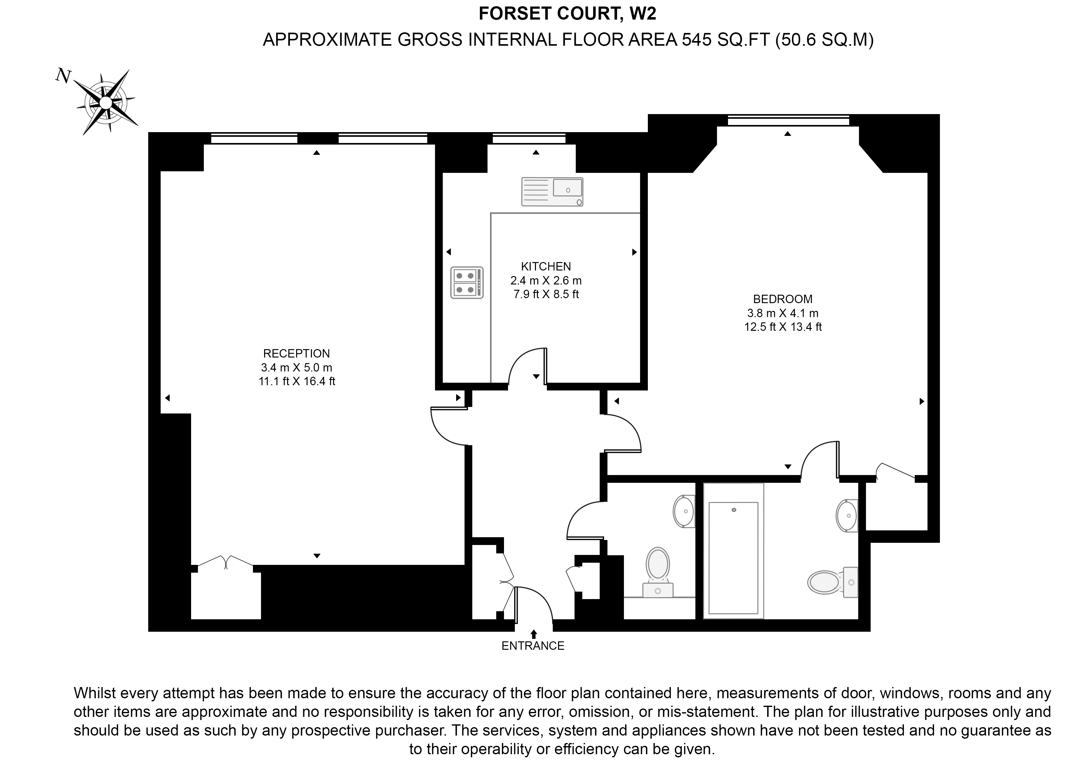 Flat 59, (140), Forset Court, Marylebone floorplan