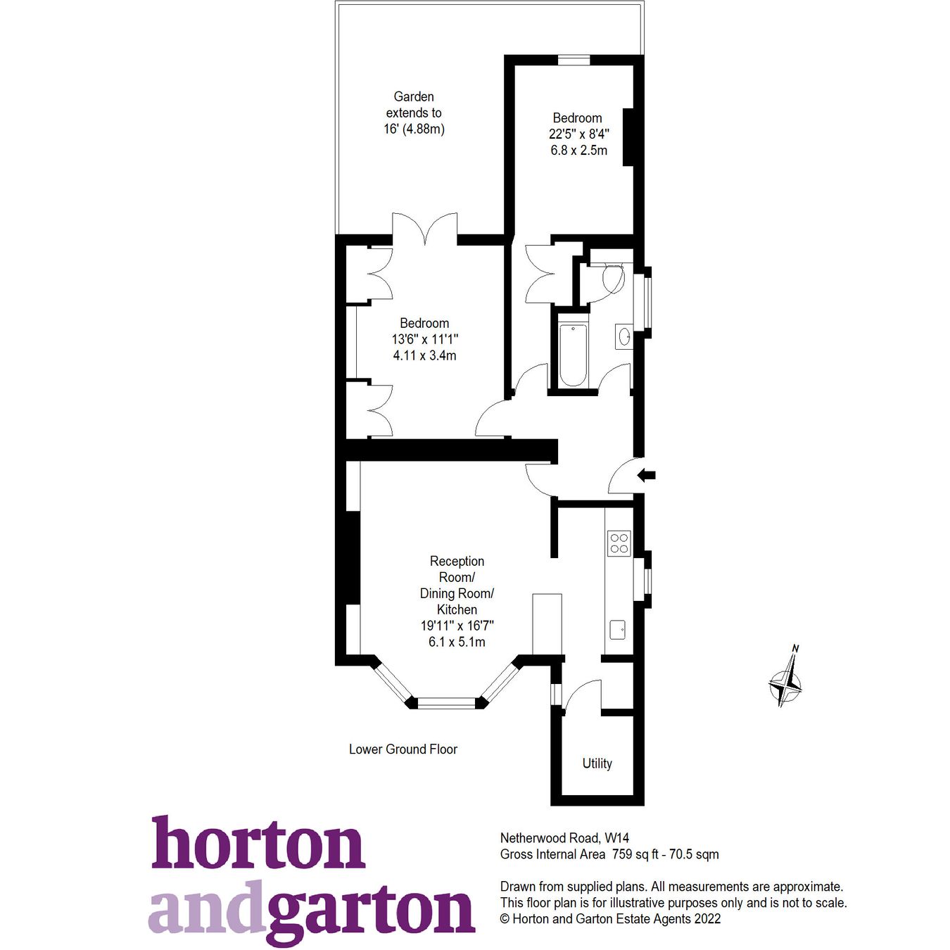 Netherwood Road, Hammersmith floorplan