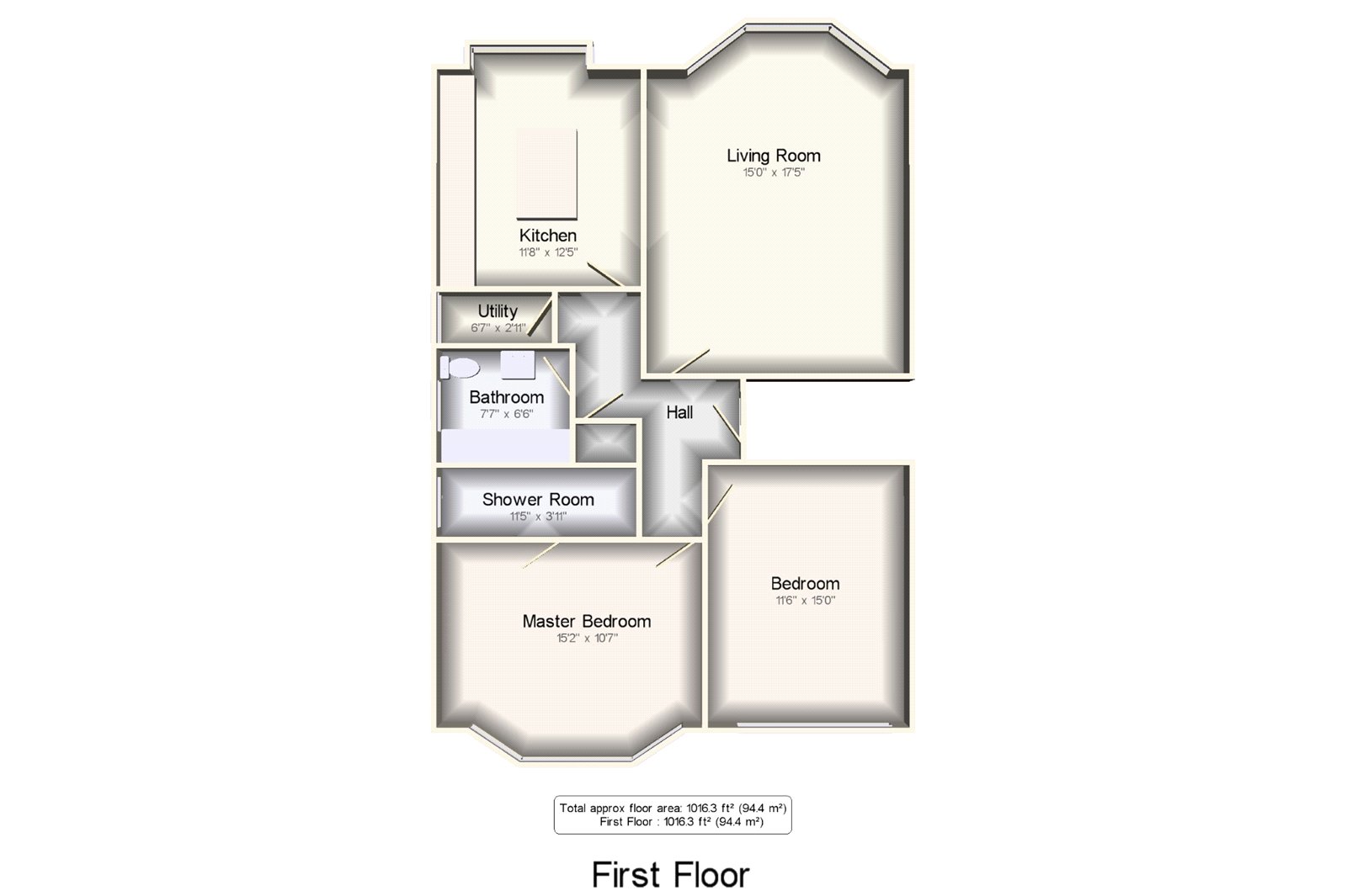 Flat 2, 17, Old Broadway, Manchester floorplan