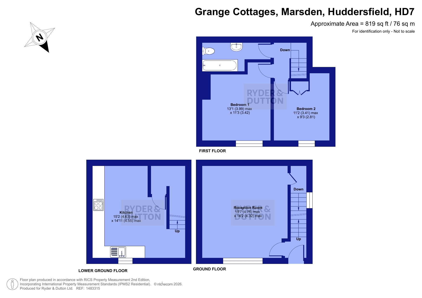12, Grange Cottages, Huddersfield floorplan