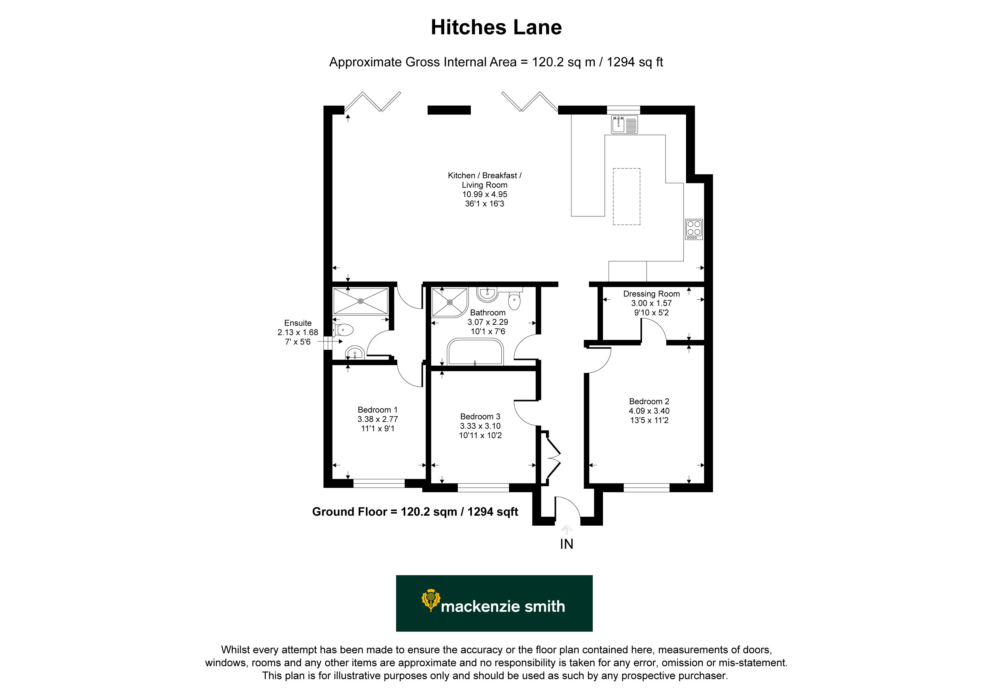 13, Hitches Lane, Fleet floorplan