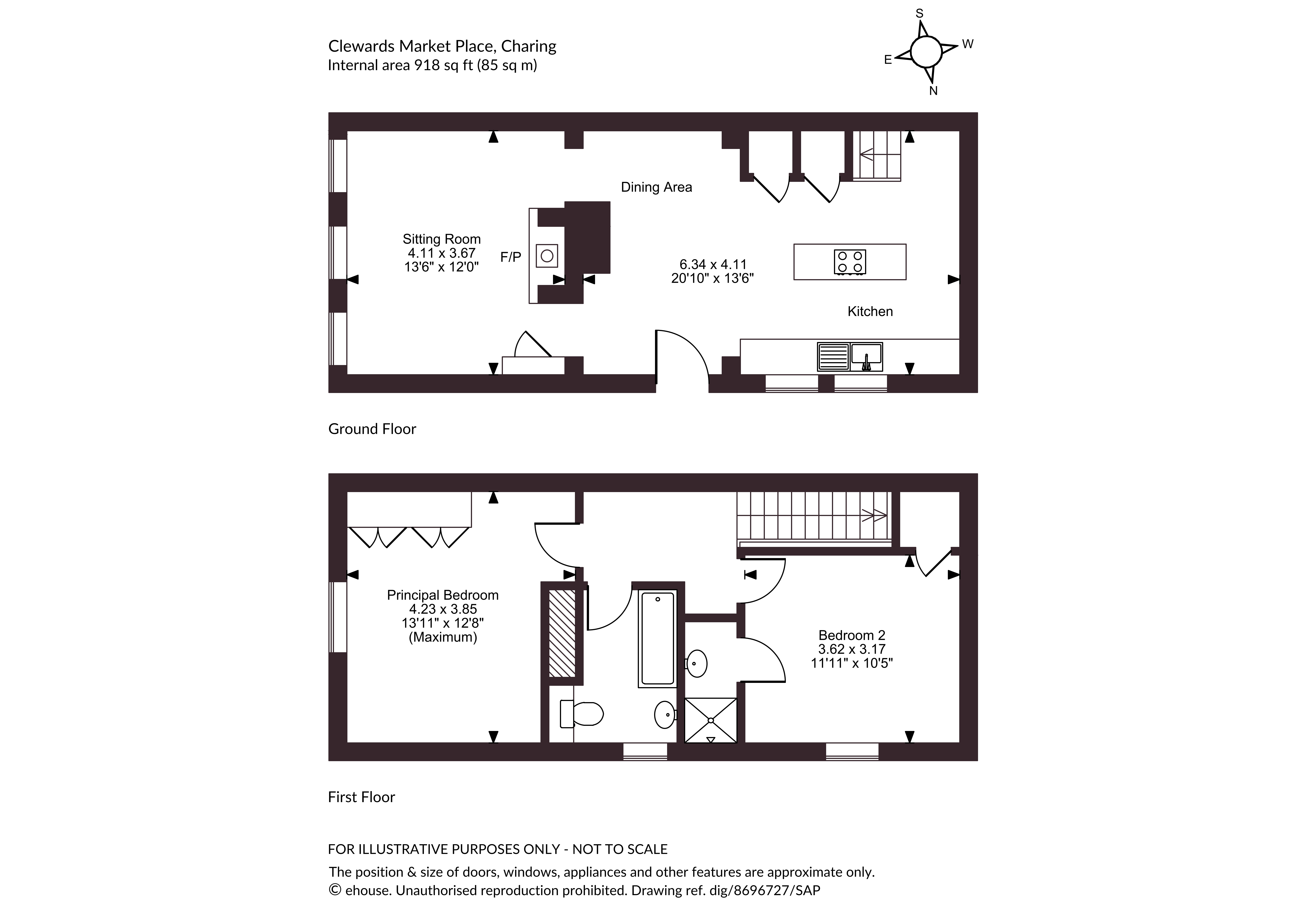 Clewards,, Market Place, Kent floorplan