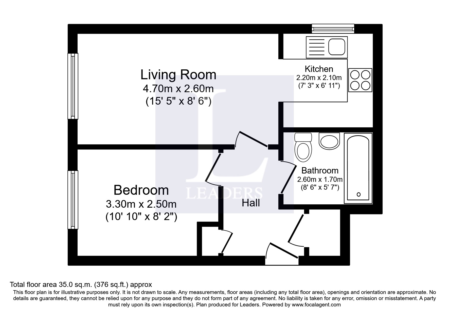 Flat 5 Cromwell Place, 144-146, Station Road, Redhill floorplan