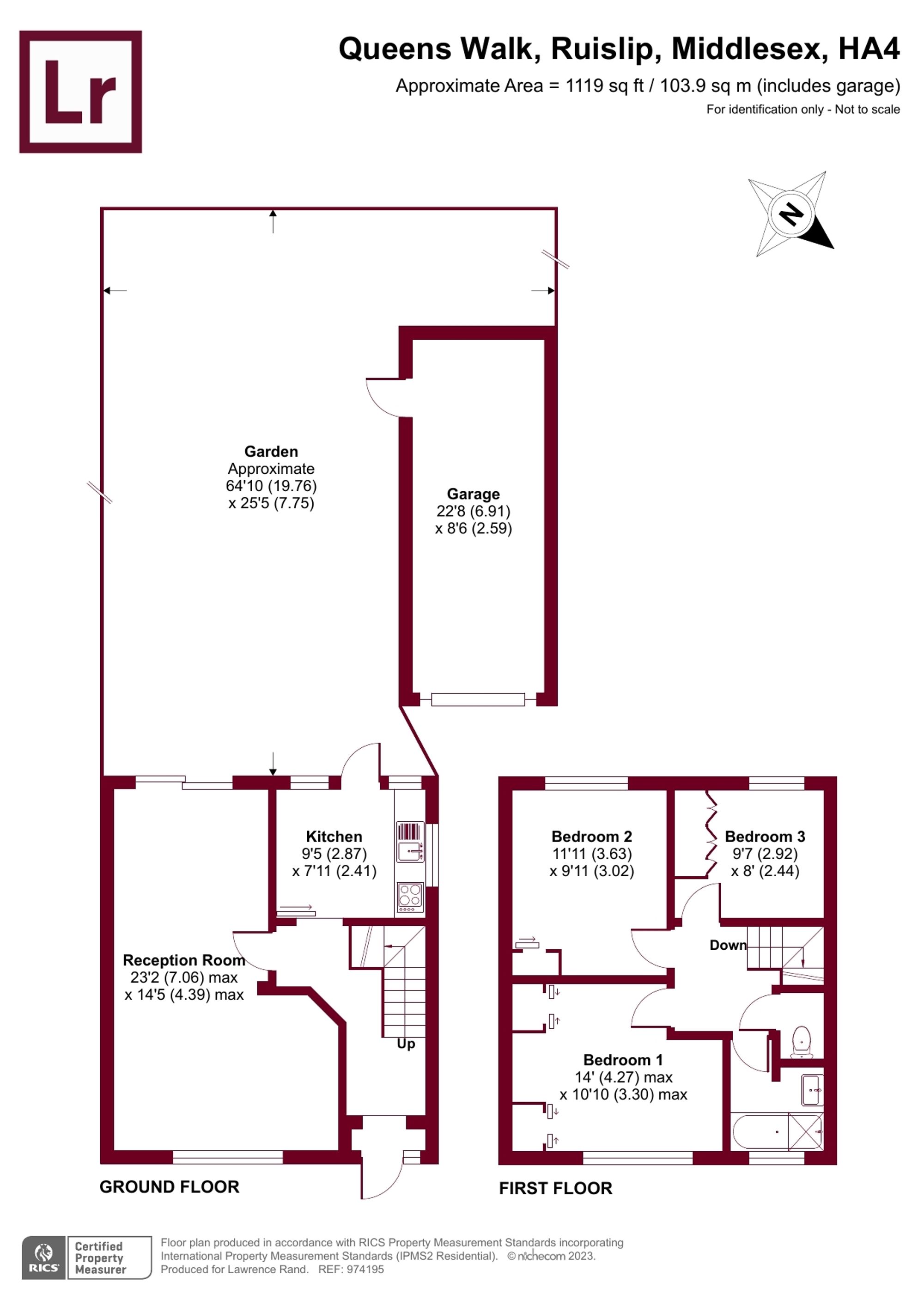 119 Queens Walk, Ruislip floorplan