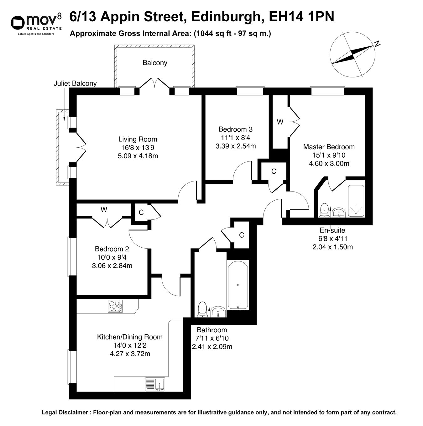 6/13, Appin Street, Edinburgh floorplan