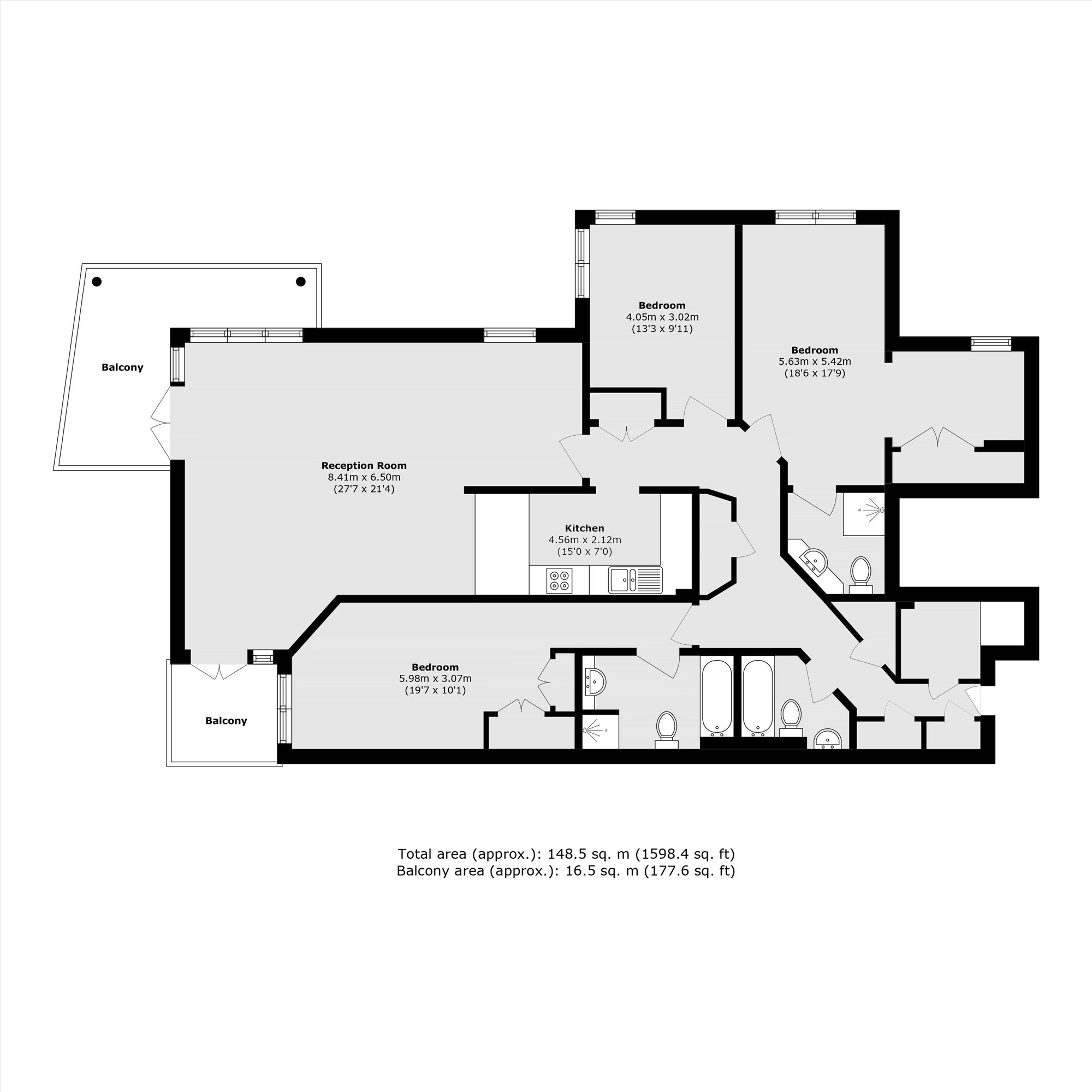 Flat 35, Fairmile House, 30, Twickenham Road, Teddington floorplan