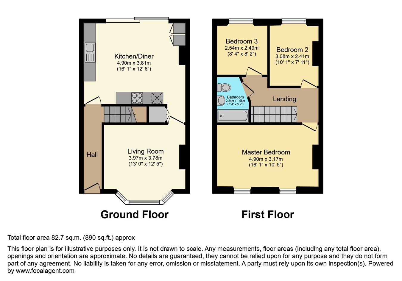 89, Oak Road, Bristol floorplan