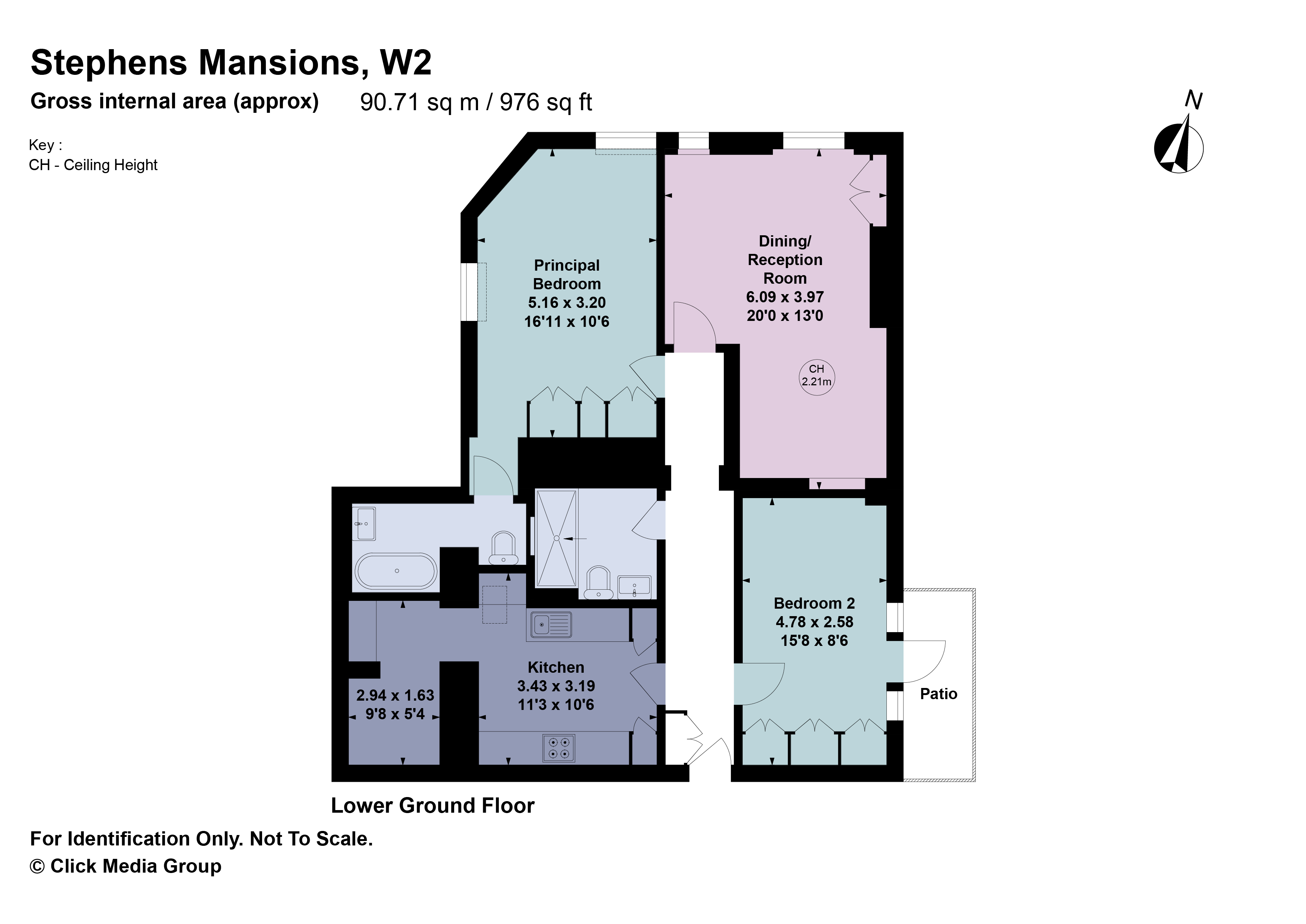 Flat 2,, St. Stephens Mansions, London floorplan