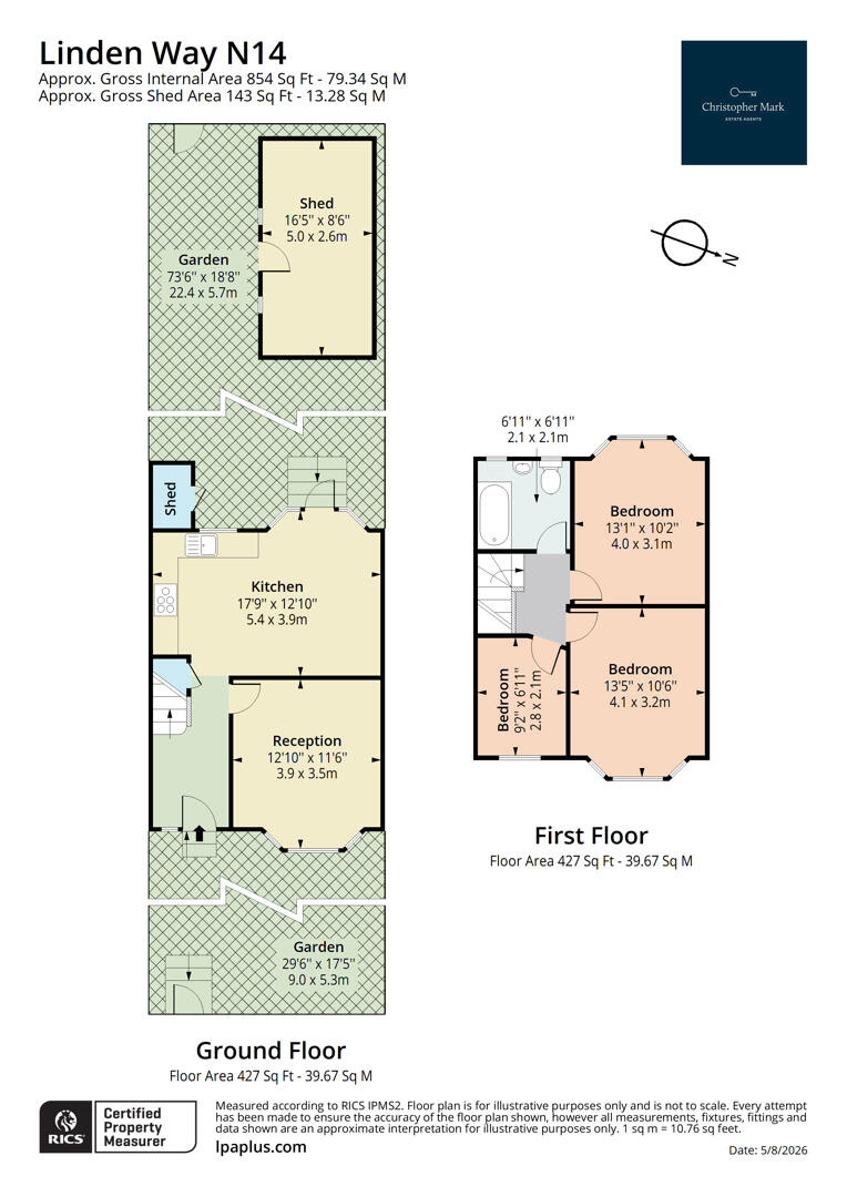 64, Linden Way, London floorplan