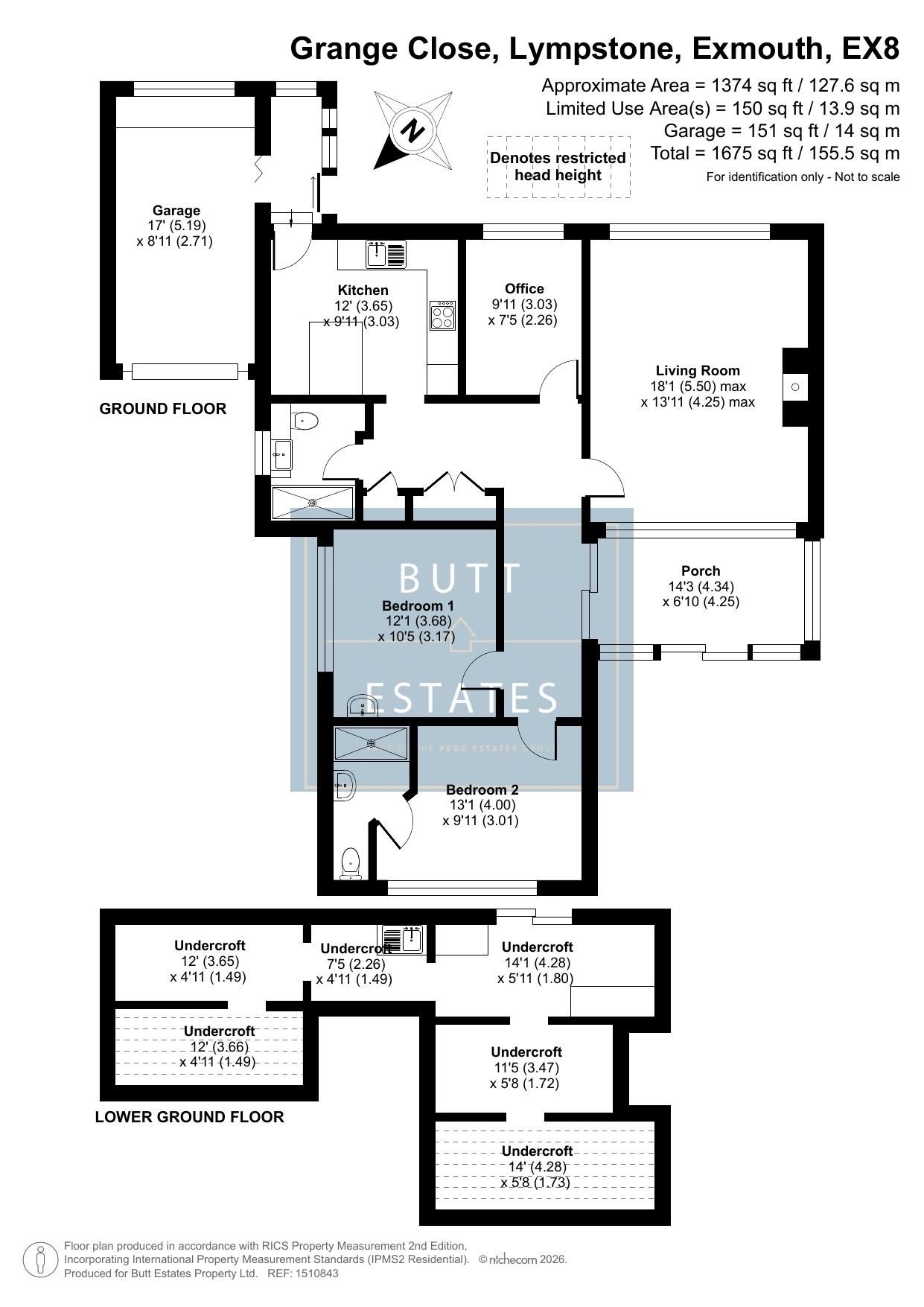 6 Grange Close, Exmouth floorplan