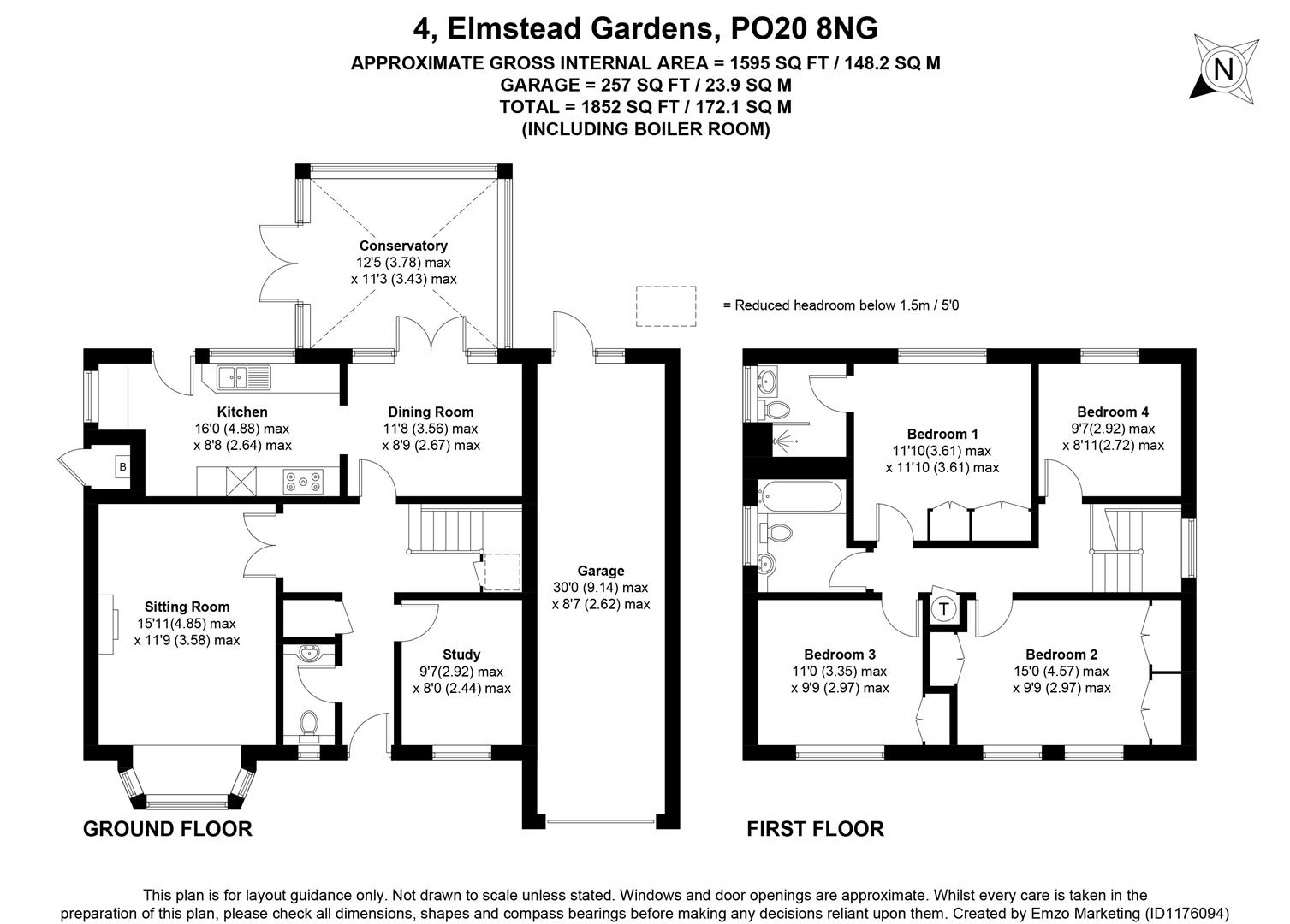4, Elmstead Gardens, Chichester floorplan