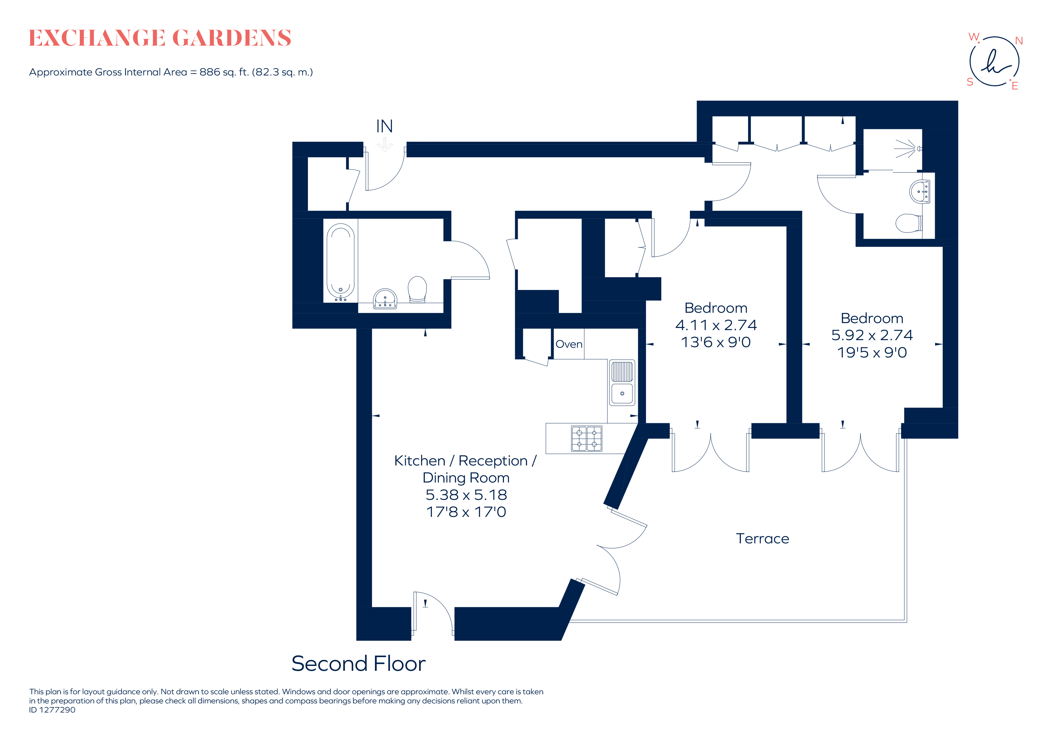 Flat 3, 7, Exchange Gardens, London floorplan
