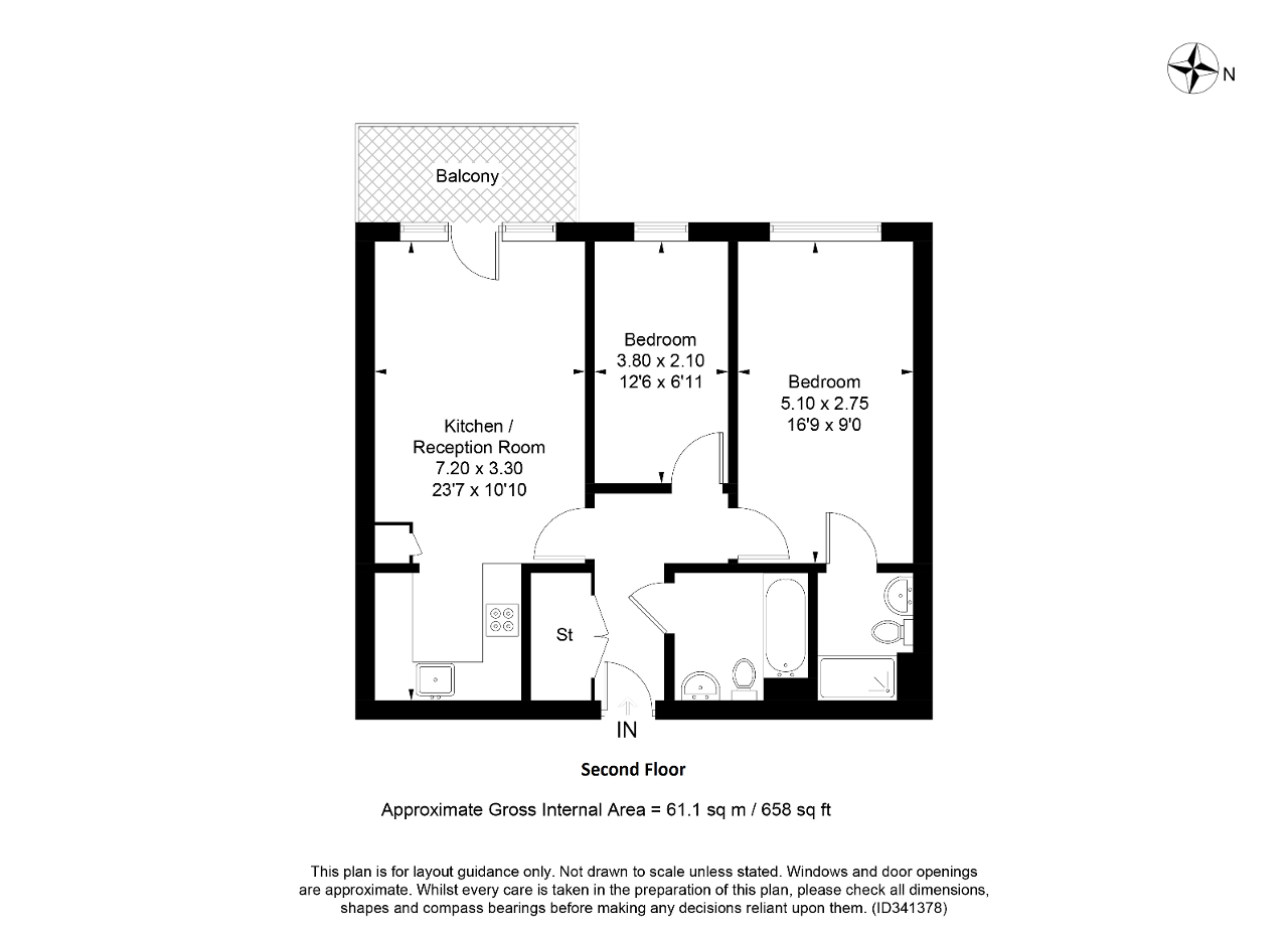 2 Bedrooms Flat to rent in Maltings Close, Bow, London E3