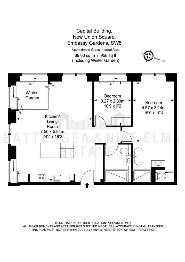 Apartment B35, Capital Building, London floorplan