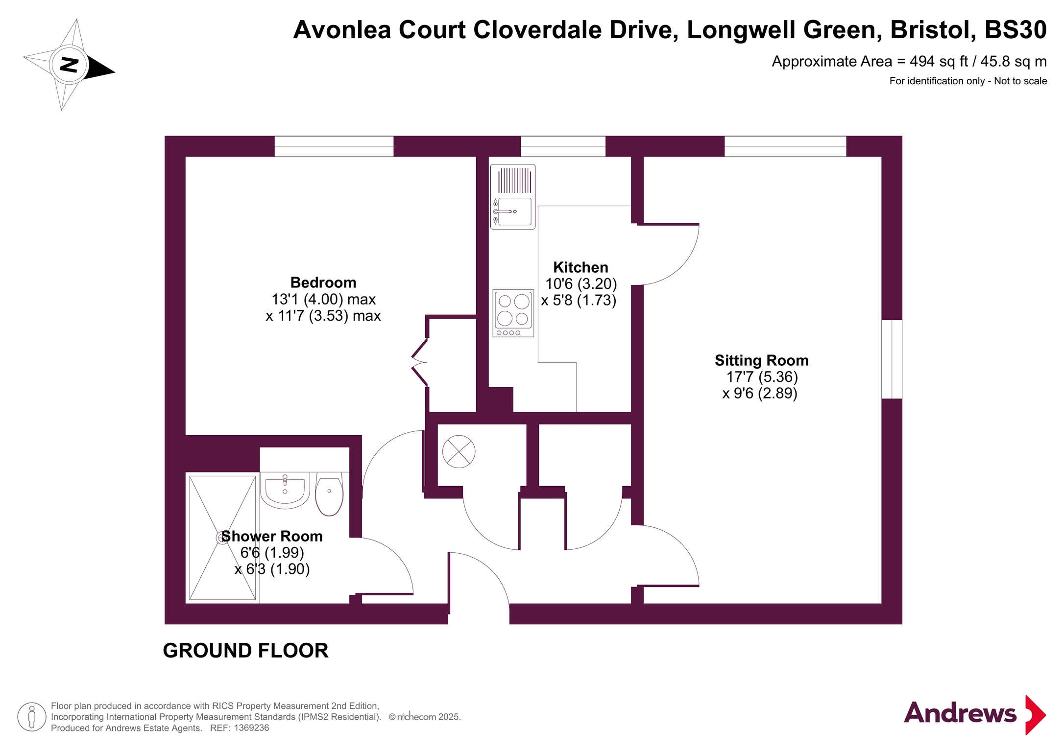 Flat 17, Avonlea Court,, Cloverdale Drive, Bristol floorplan