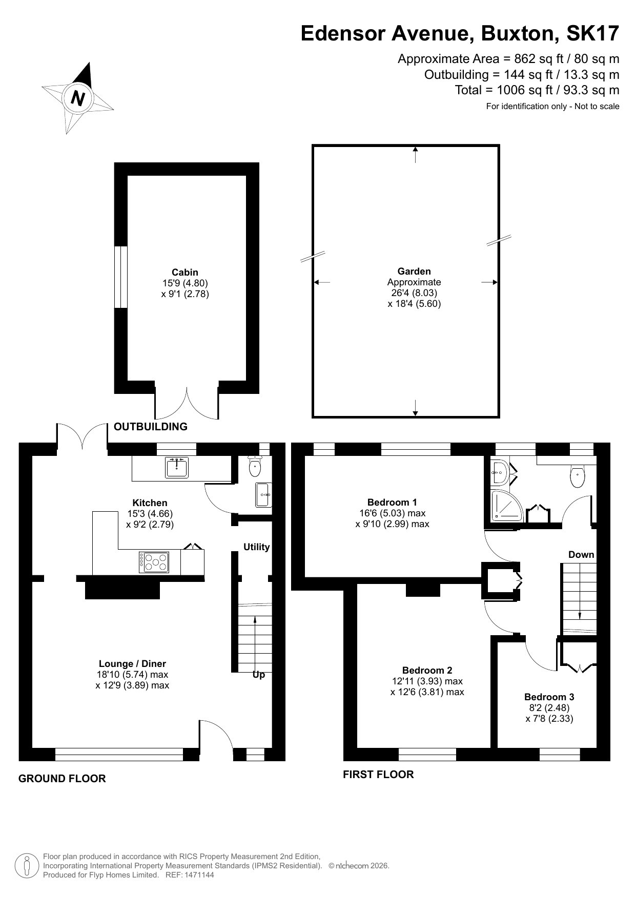 45, Edensor Avenue, Derbyshire floorplan
