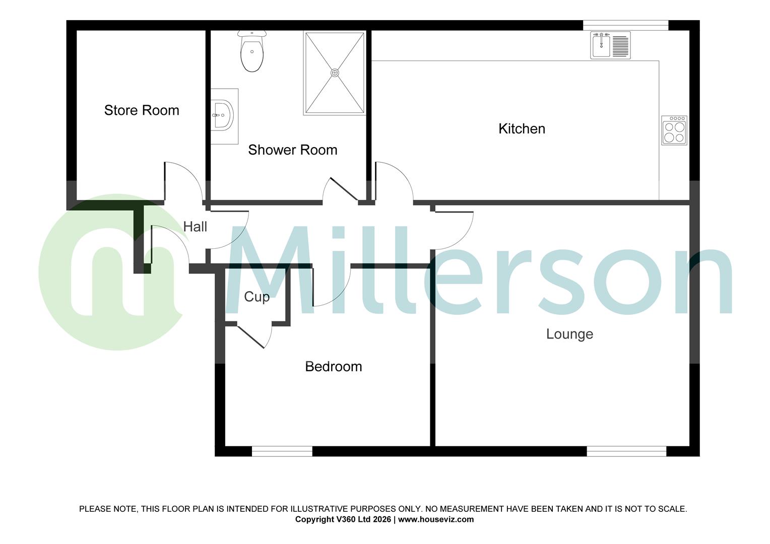 Flat 2, Harts Alley, Launceston floorplan