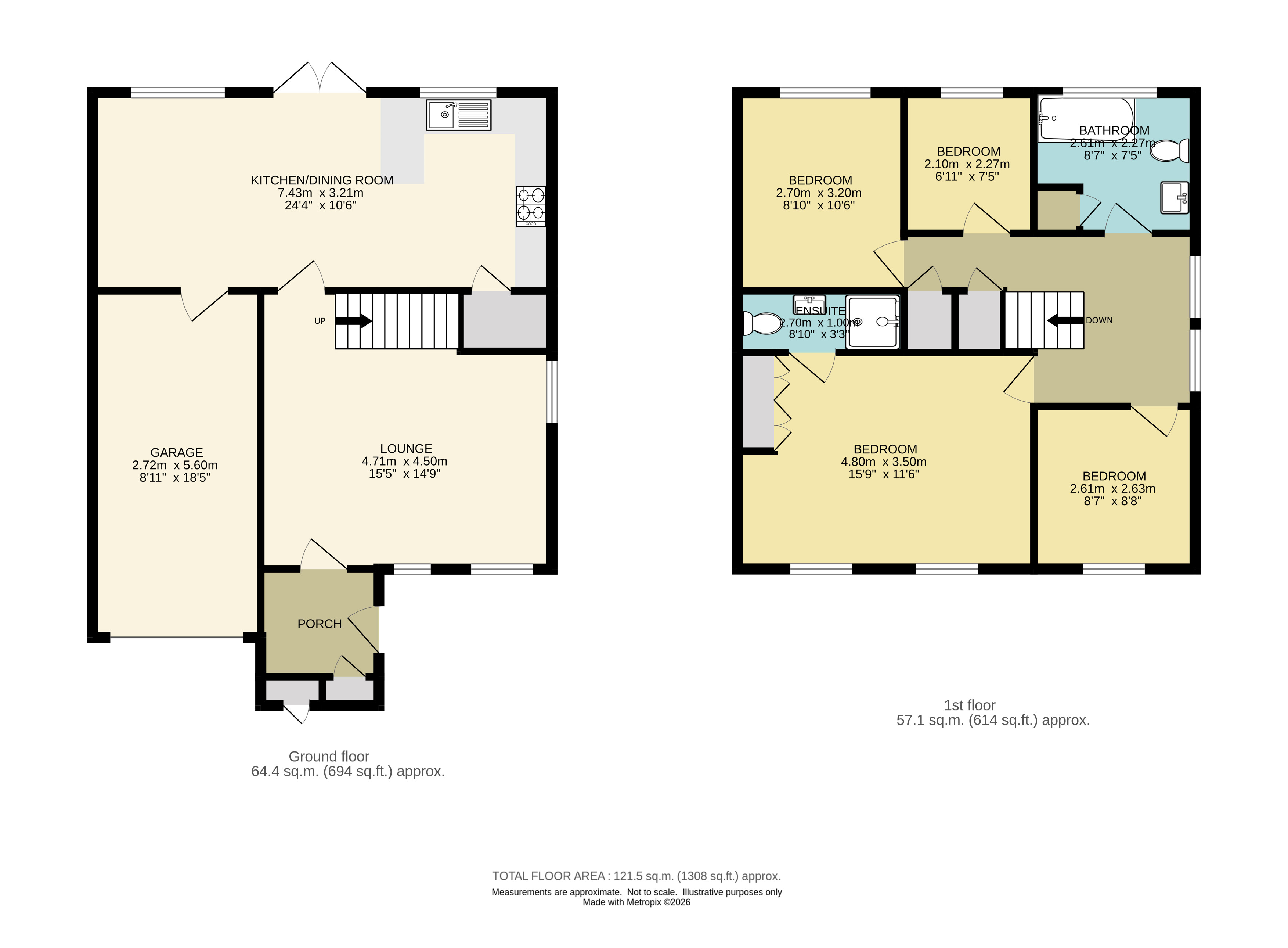 1, Dorking Close, Worcester Park floorplan