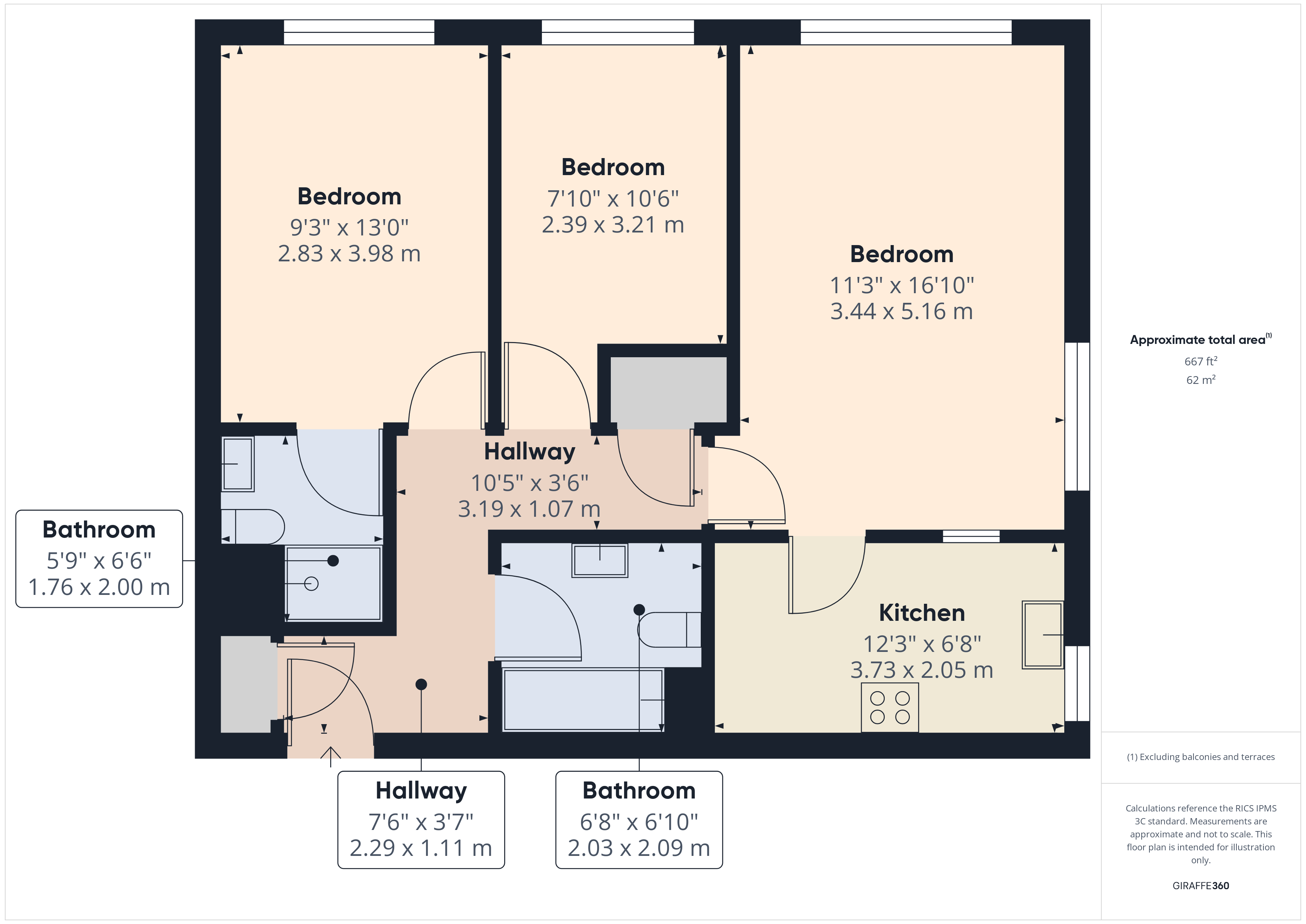 Flat 15, Settlers Court, Newport Avenue, London floorplan