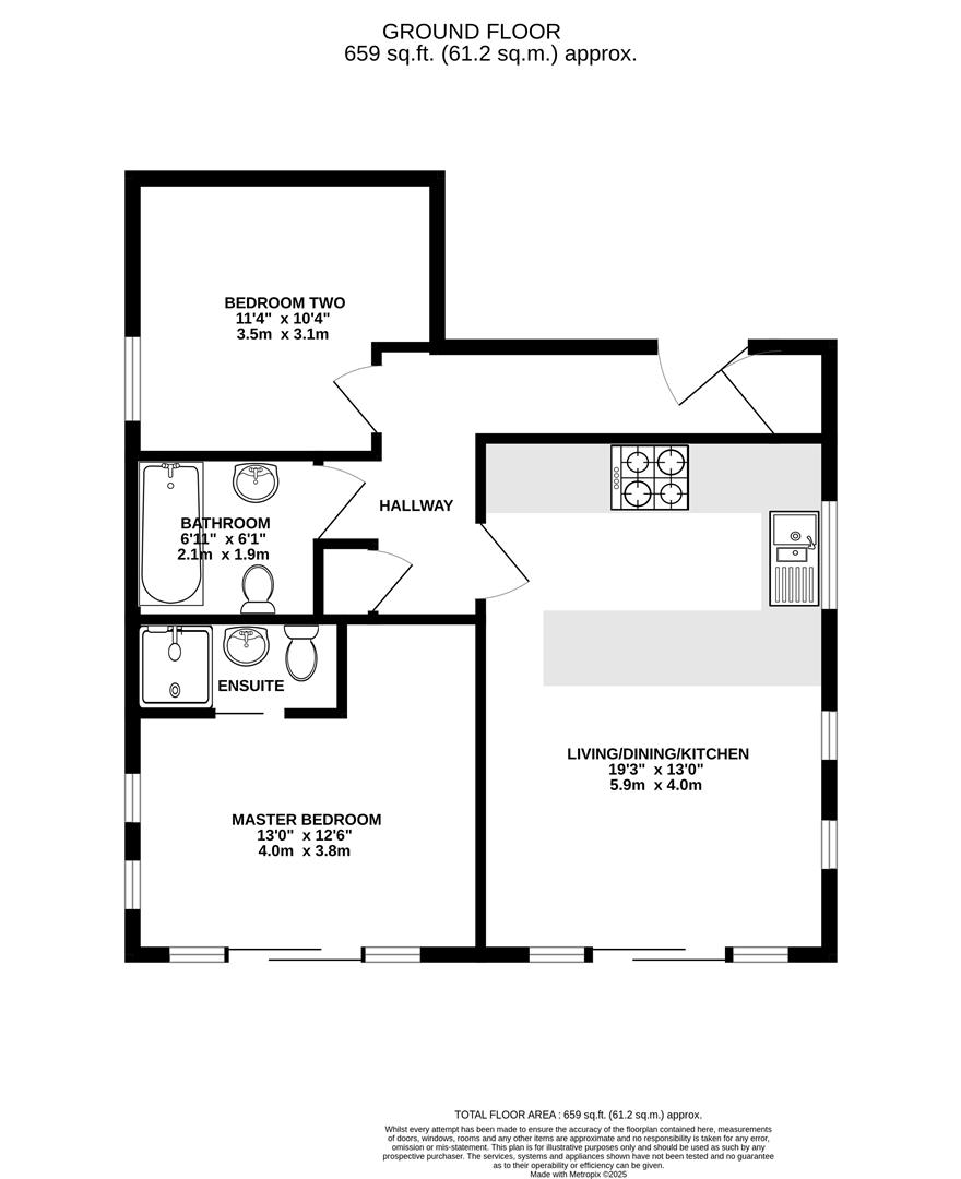 Apt 1, 29, Preston Road, Weymouth floorplan