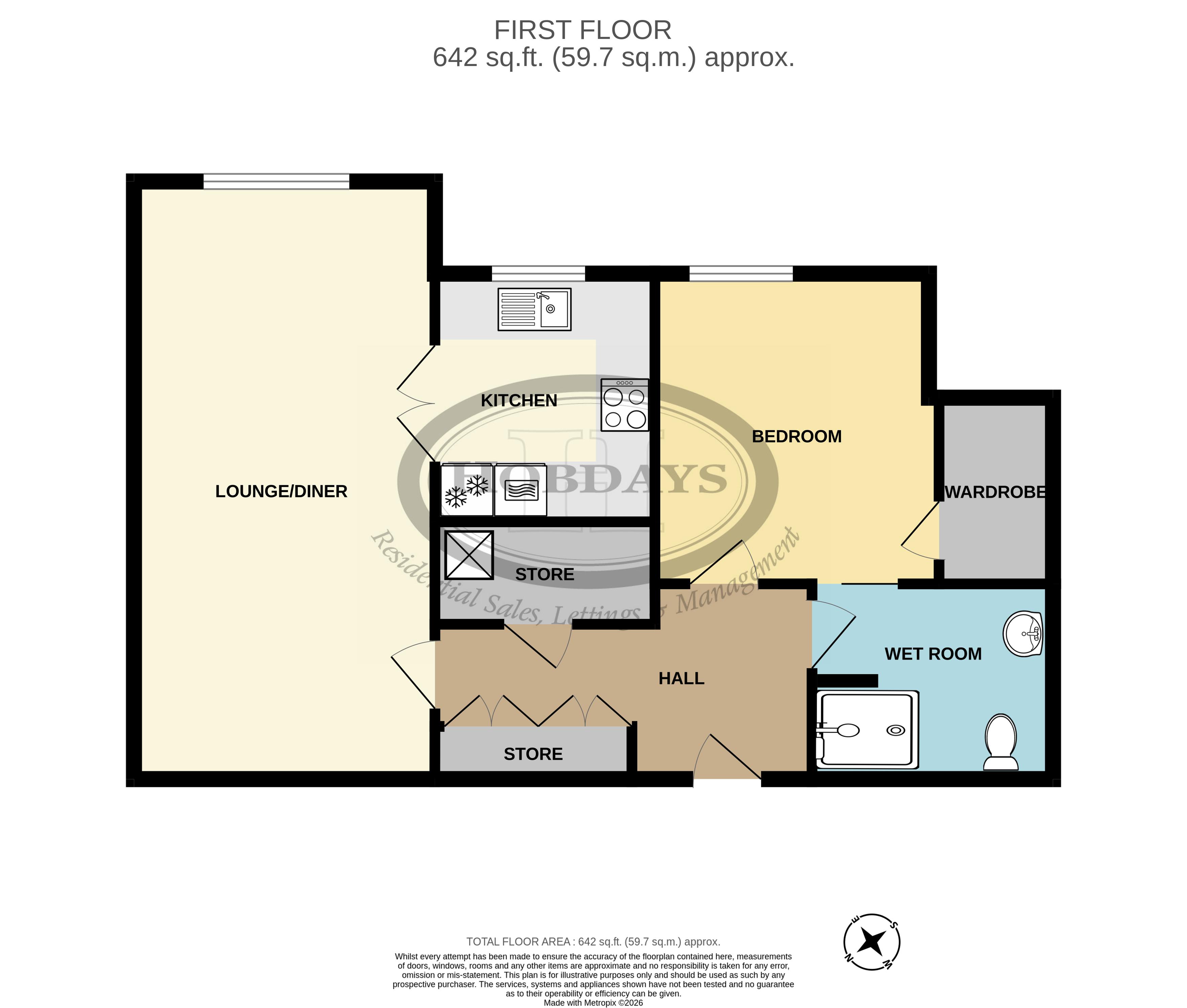 35 Mandeville Court,261, Darkes Lane, Potters Bar floorplan