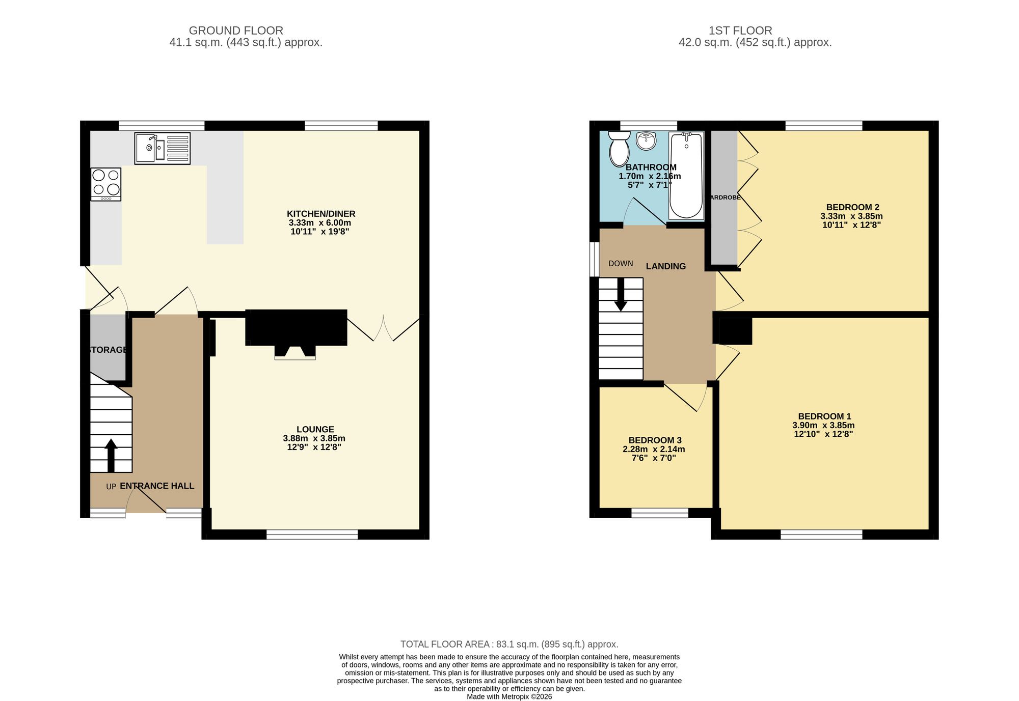 9 Linden Avenue, Chesterfield floorplan