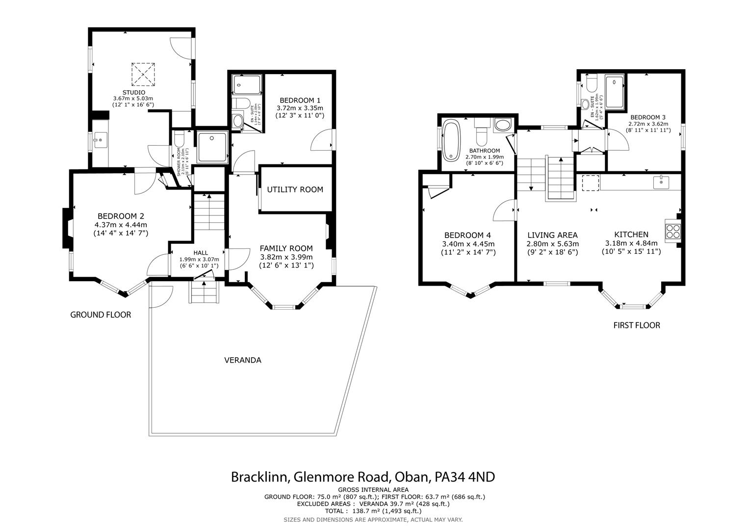 Bracklinn, Glenmore Road, Oban floorplan