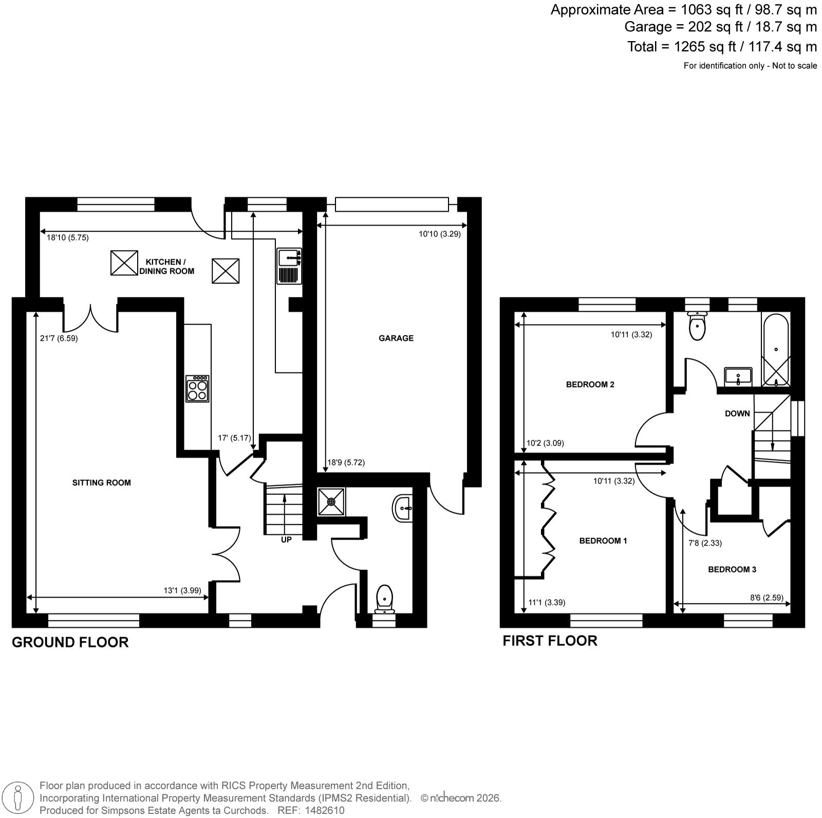51, Boltons Lane, Pyrford floorplan