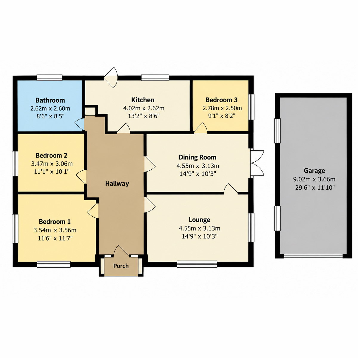 1, Fiveways, Northampton floorplan