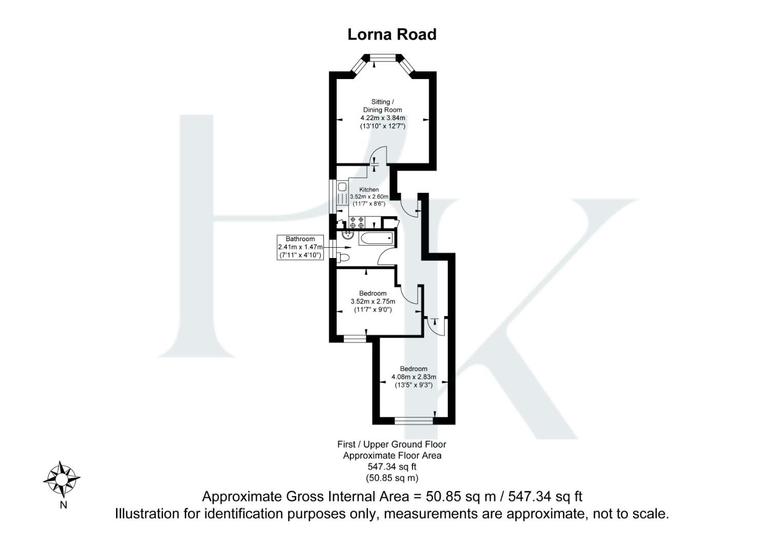 Flat 4, Lorna Court, 75 Lorna Road, Hove floorplan