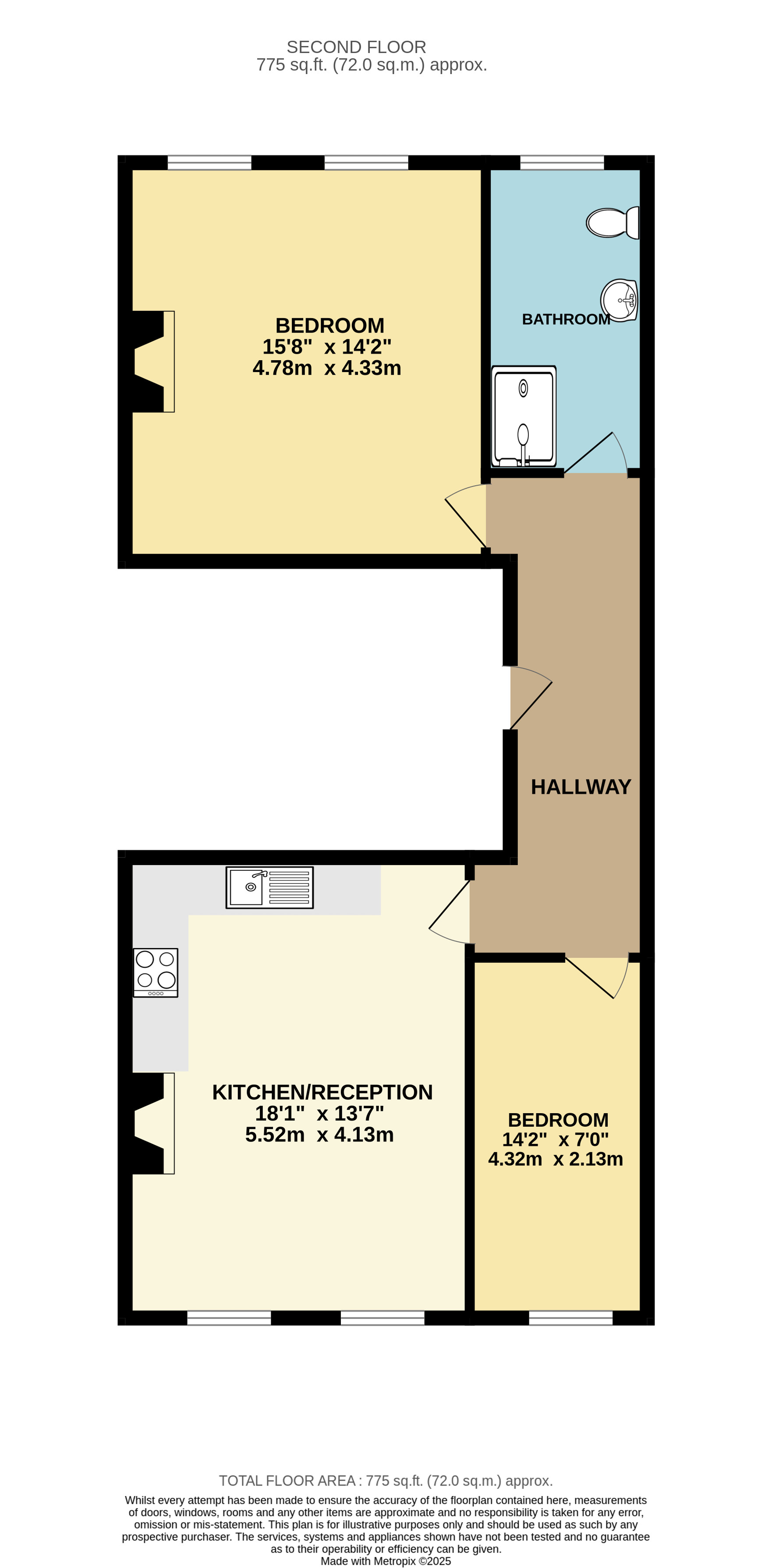 Second Floor, 12, Richmond Terrace, Bristol floorplan