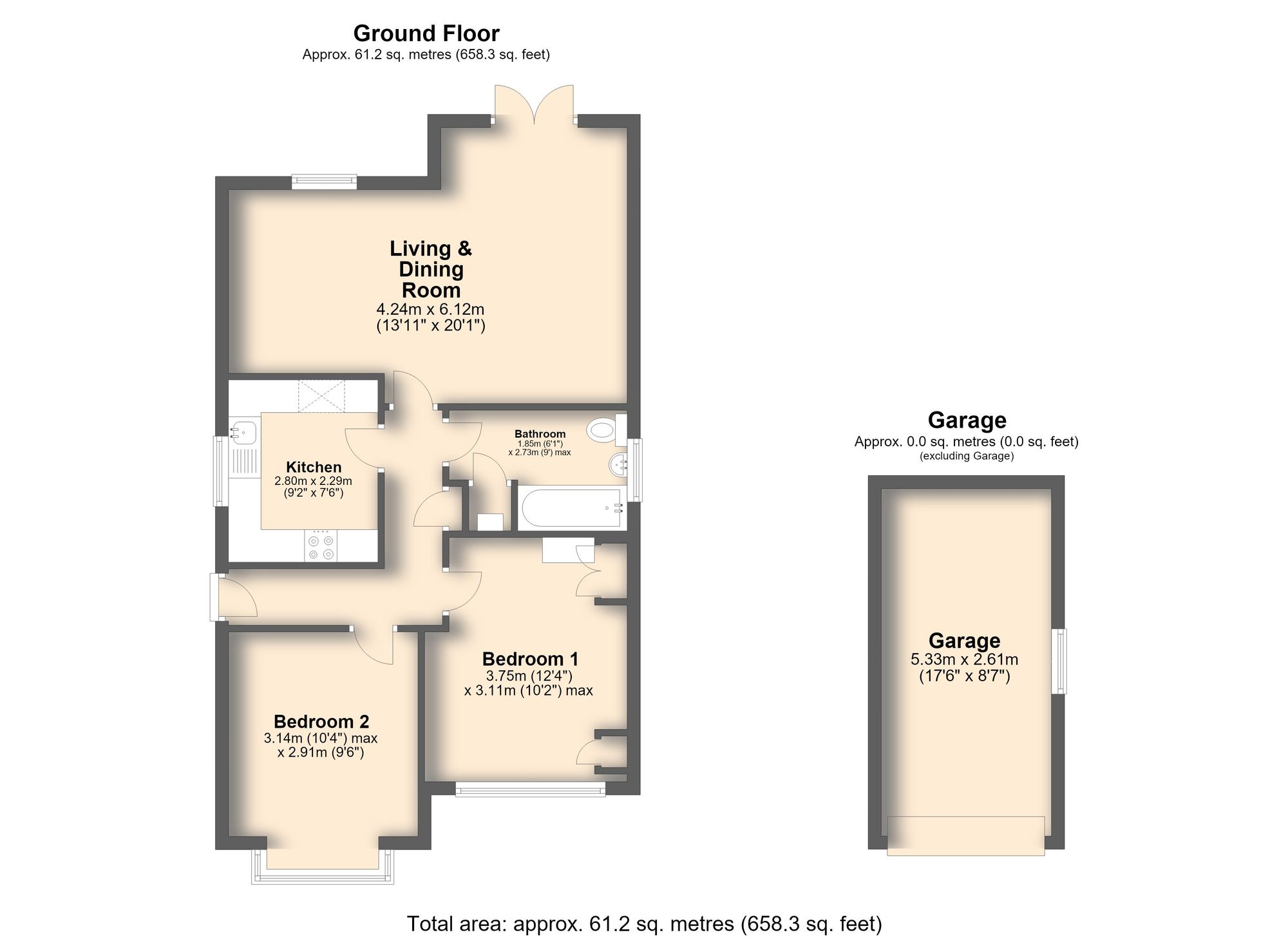 1 Ringwood View, Chesterfield floorplan
