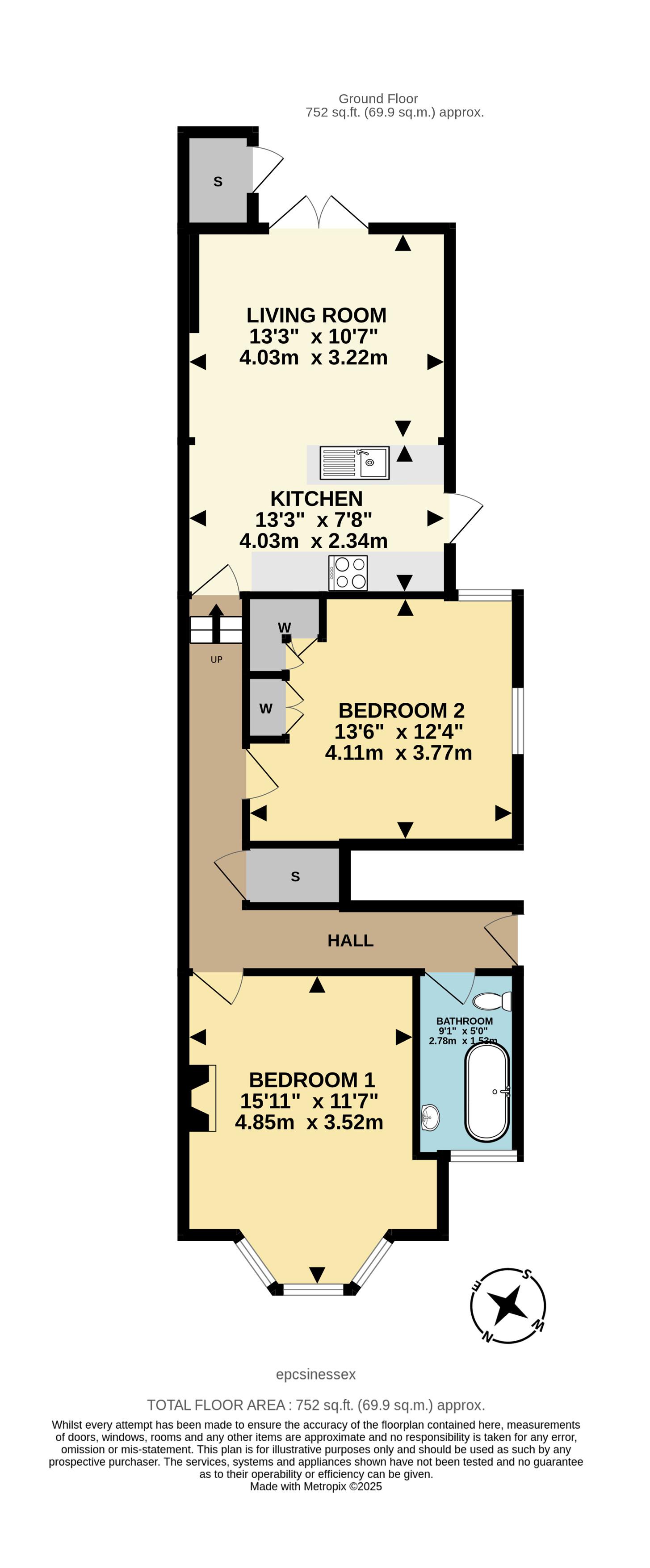 76, Crescent Road, Brentwood floorplan
