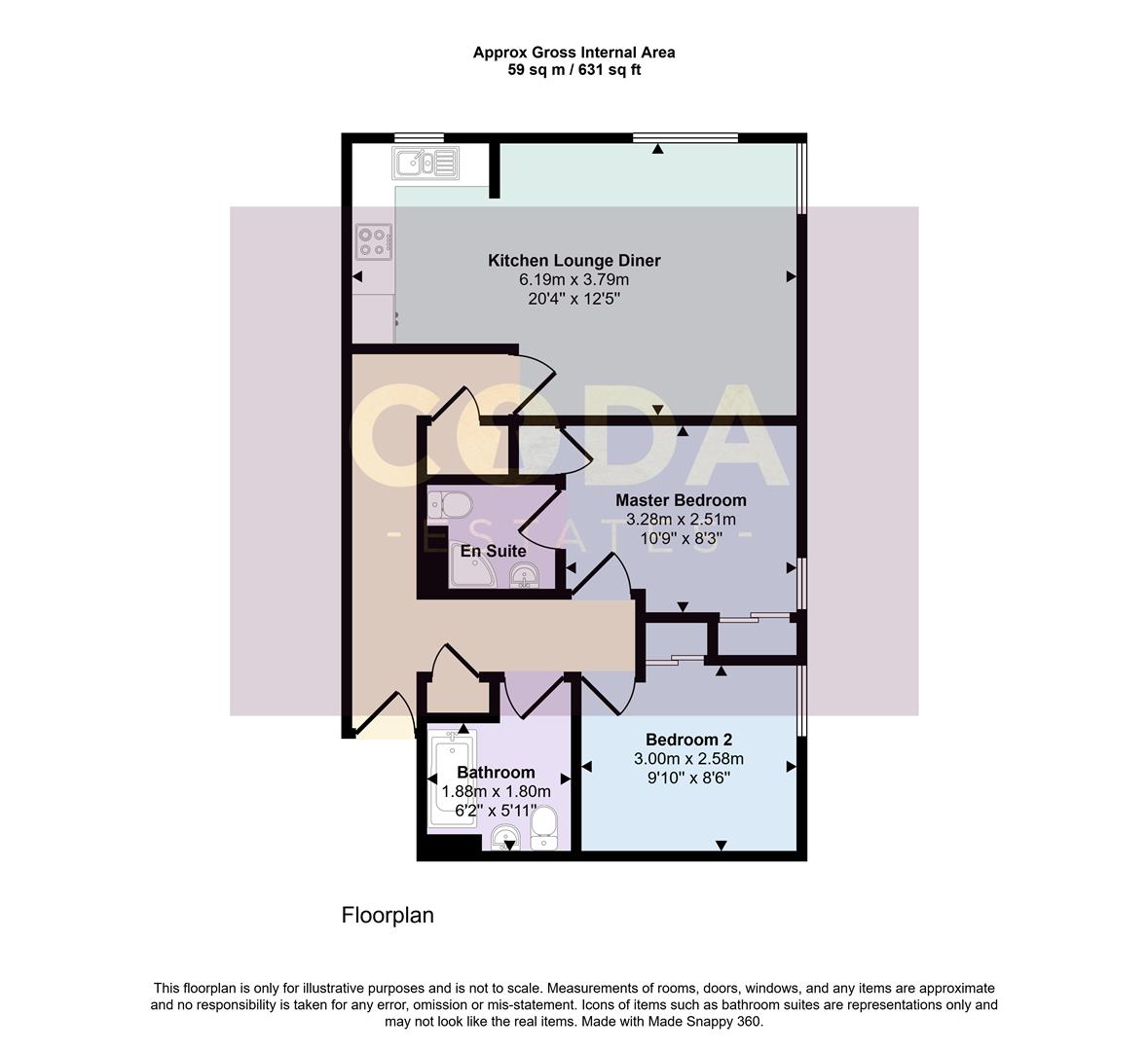 15F, Newabbey Road, Glasgow floorplan