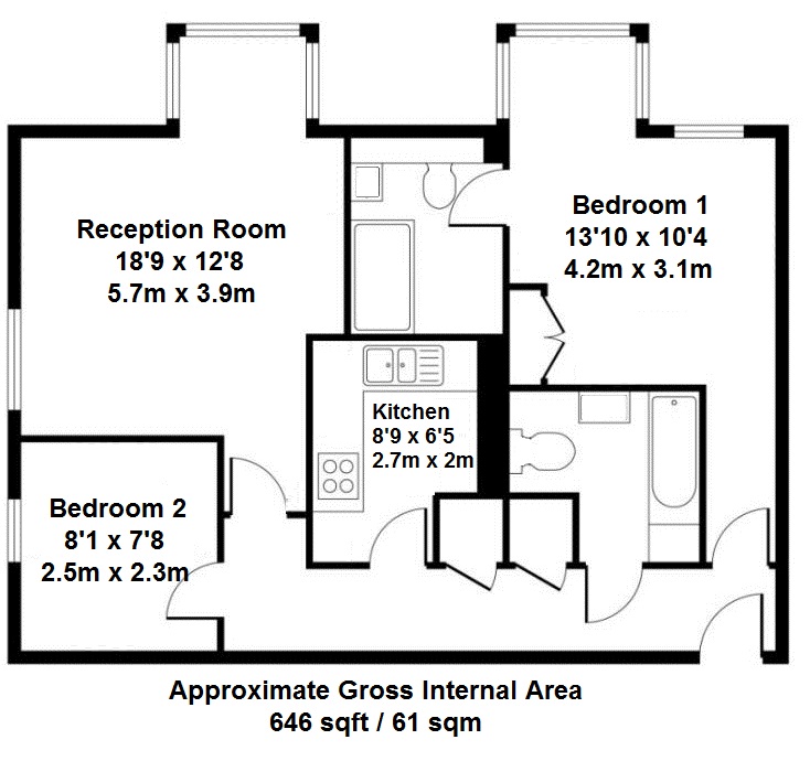 2 Bedrooms Flat for sale in St Clements House, 33-45 Church Street, Walton-On-Thames KT12