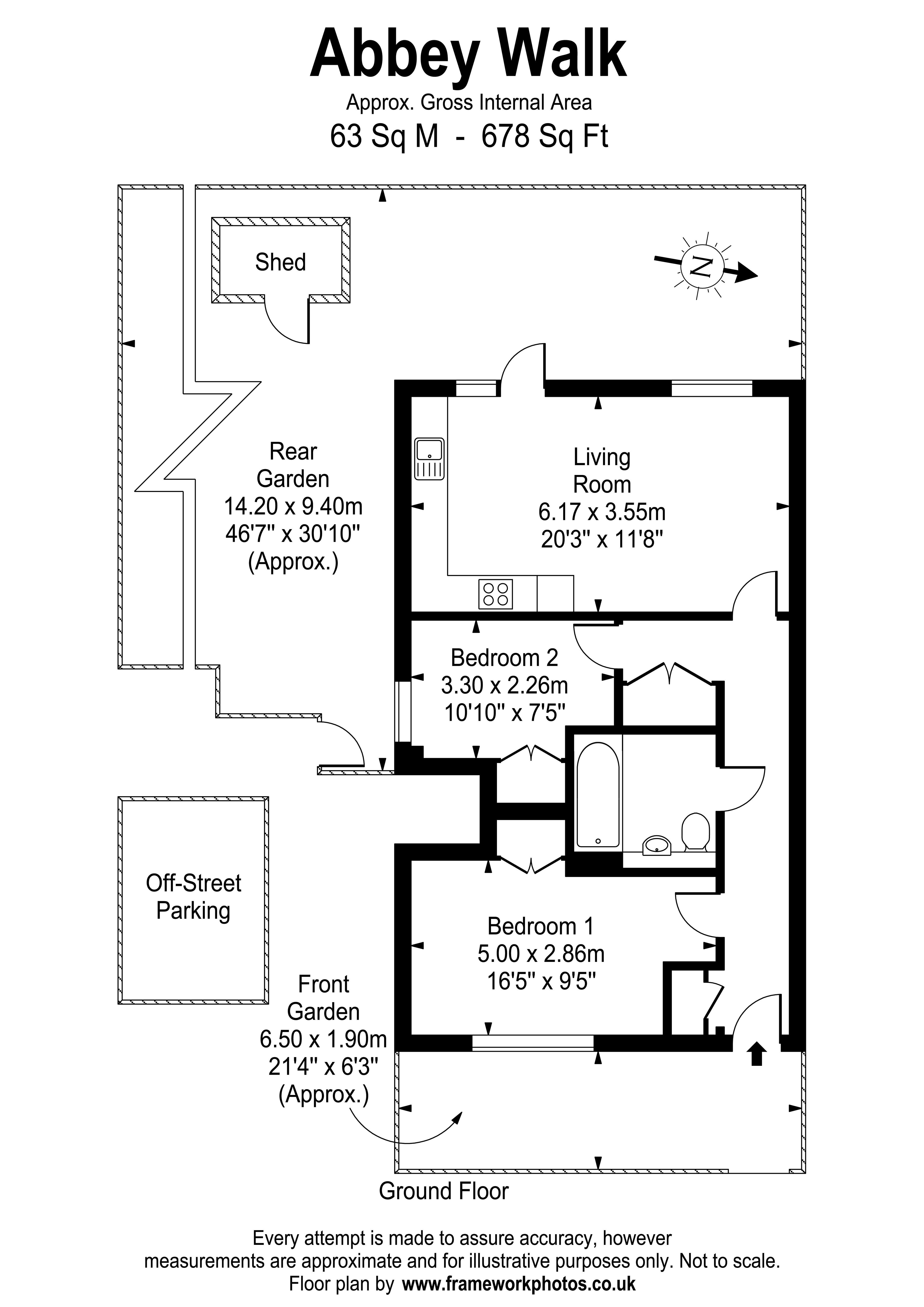 5, Abbey Walk, West Molesey floorplan