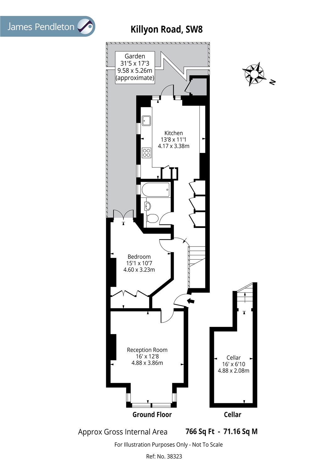 1 Bedrooms Flat to rent in Killyon Road, Clapham, London SW8