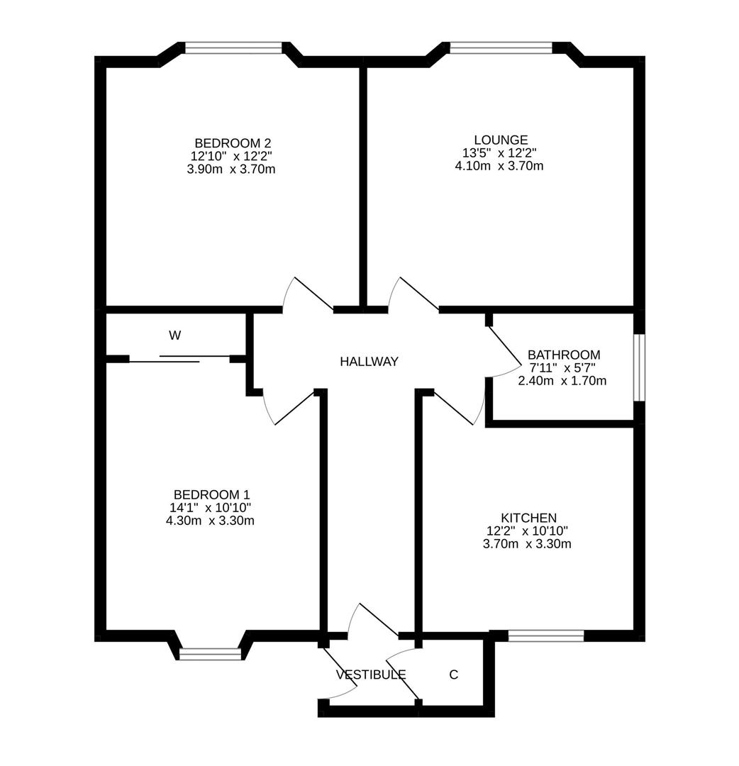 9b, Main Street, Plean floorplan