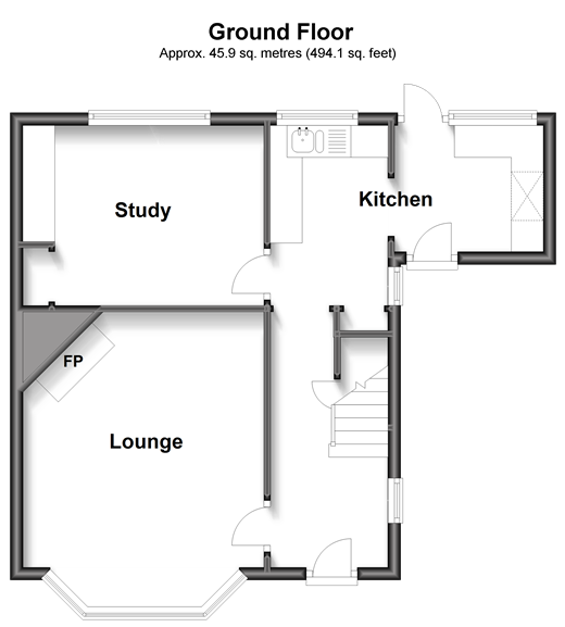 Chichester Road, Seaford, East Sussex BN25, 2 bedroom detached house