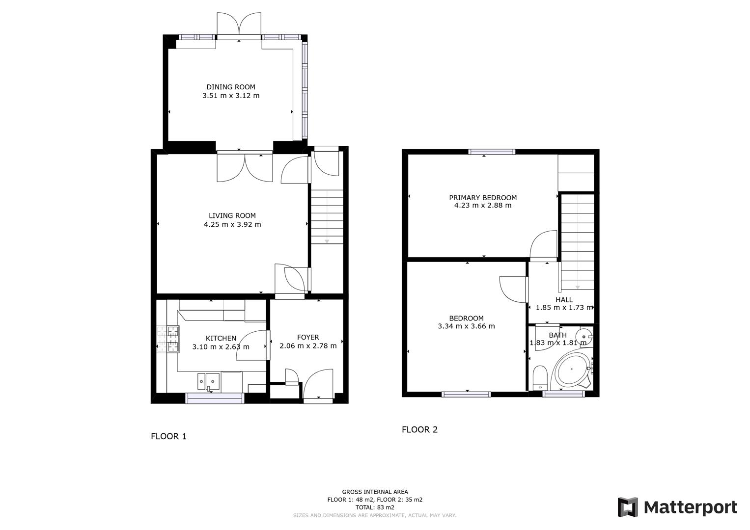 Greenfield Drive, Wishaw ML2, 2 bedroom terraced house for sale
