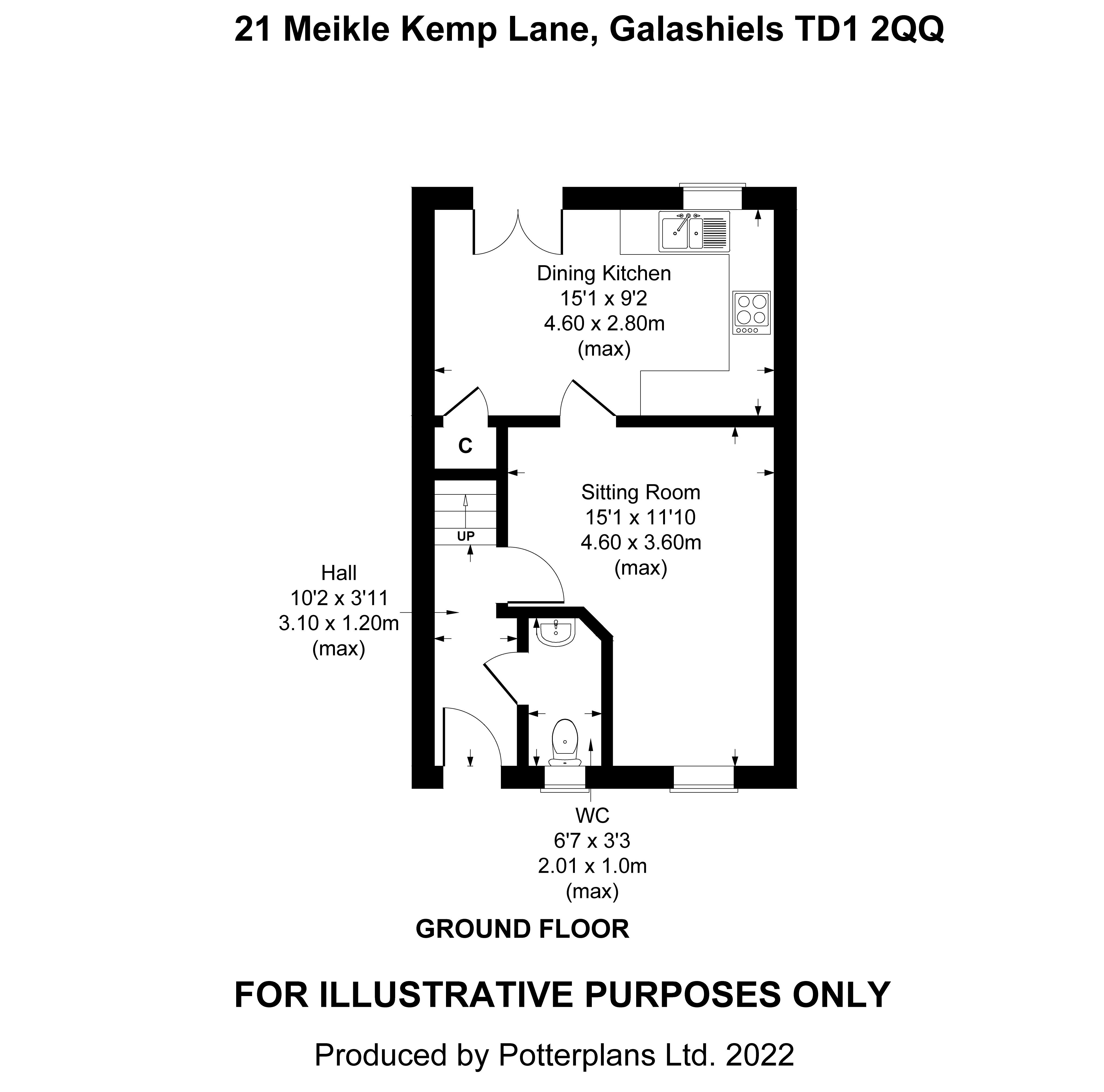 Meikle Kemp Lane, Galashiels TD1, 3 bedroom terraced house for sale