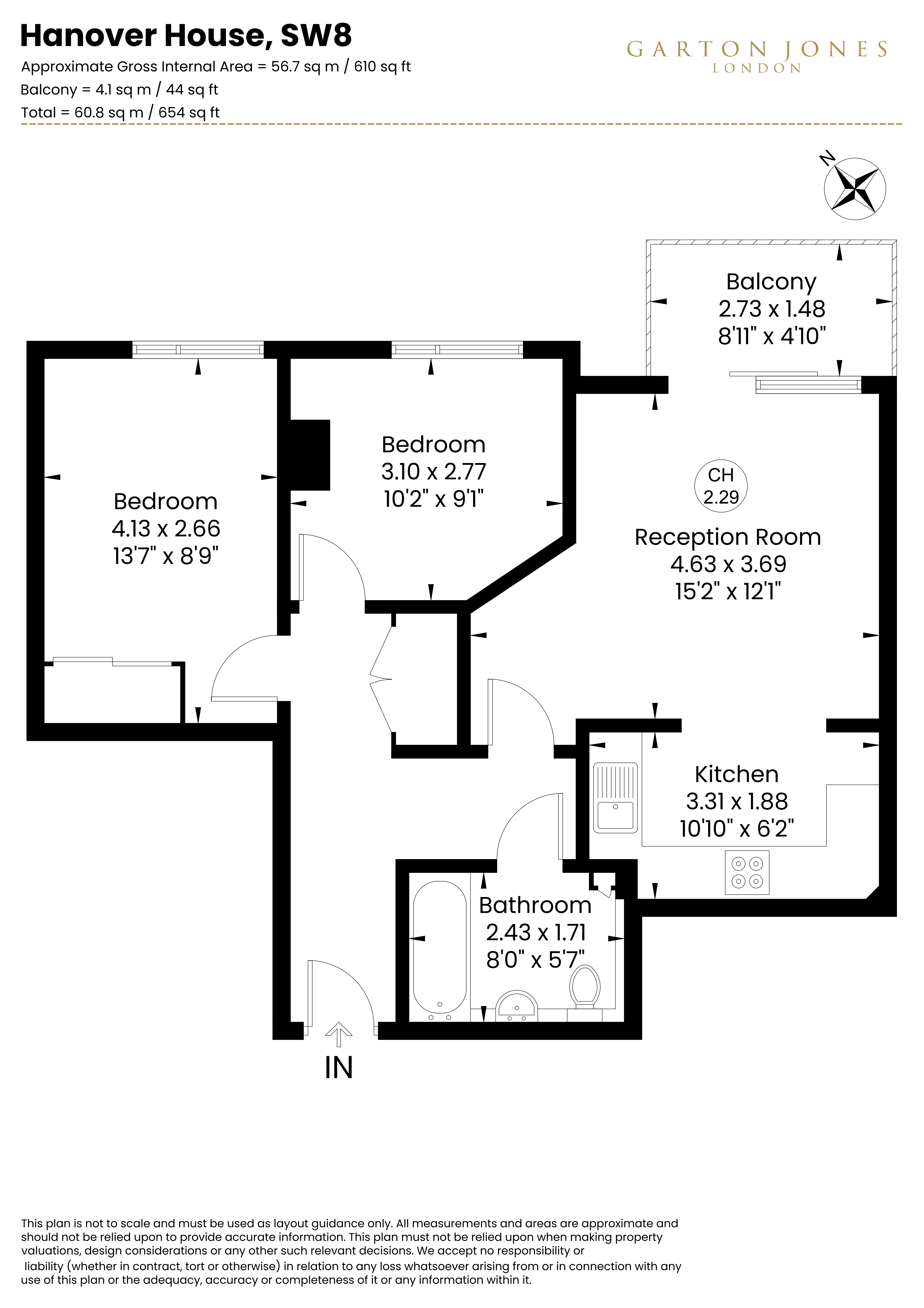 Hanover House, Vauxhall floorplan