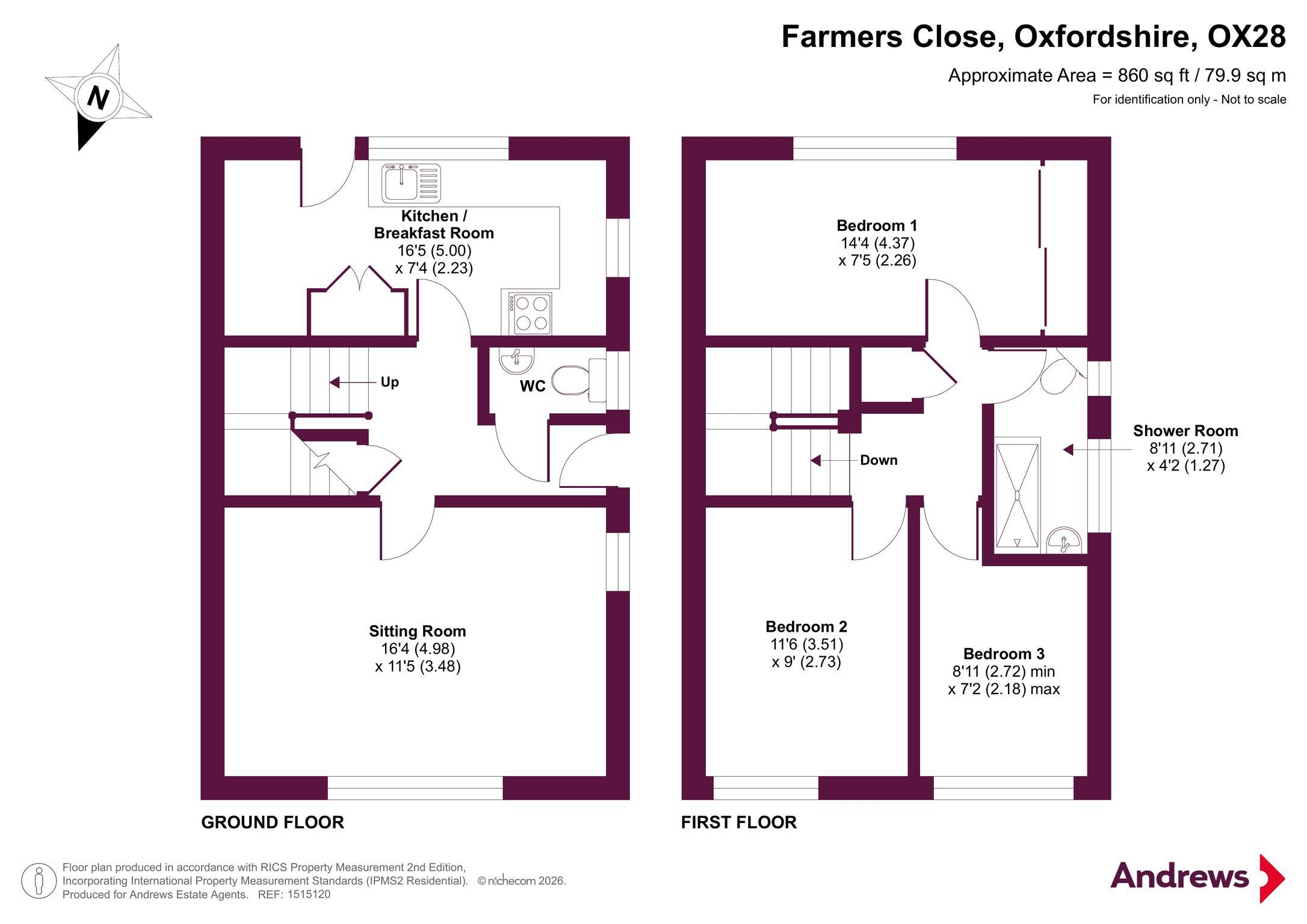 144, Farmers Close, Oxfordshire floorplan