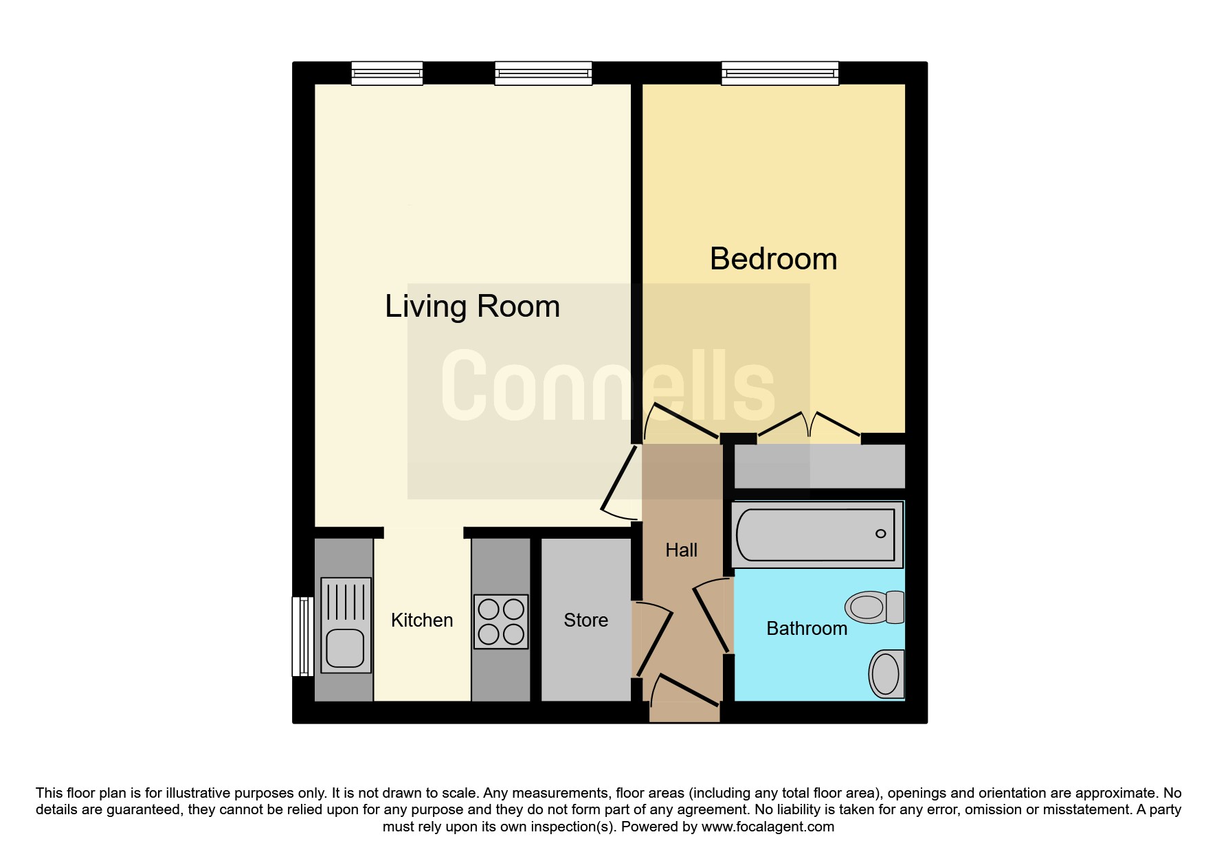 Flat 46, Homechester House, High West Street, Dorchester floorplan